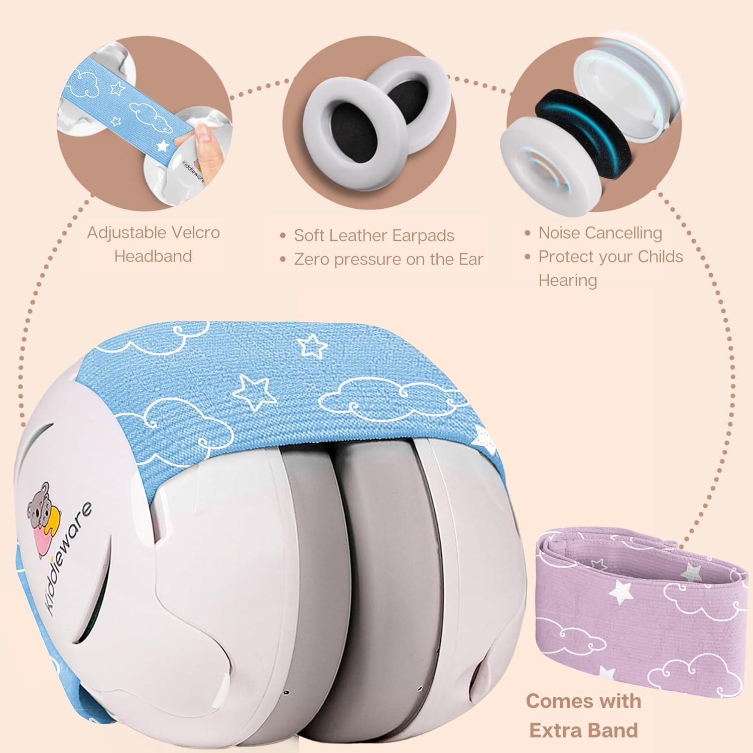 Auriculares para Bebés Aislantes de Ruido - Azul - 0-24 Meses