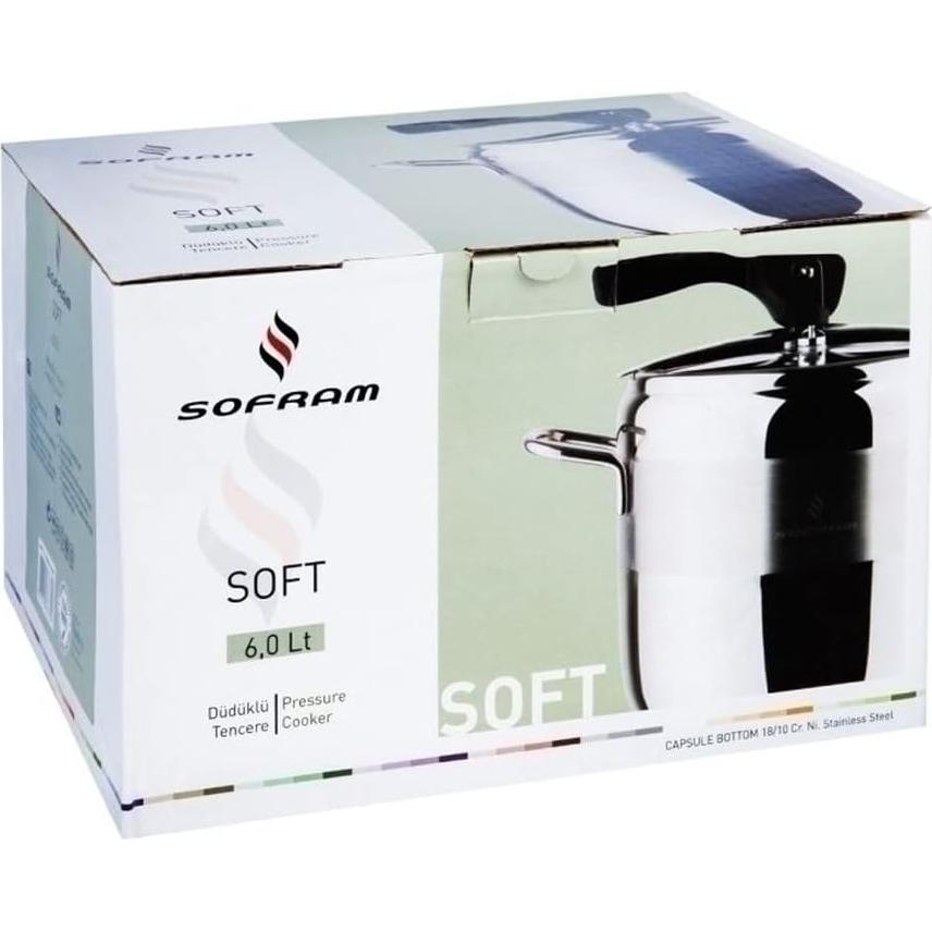 Olla a presión Sofram 6L acero inoxidable 18/10 apta lavavajillas