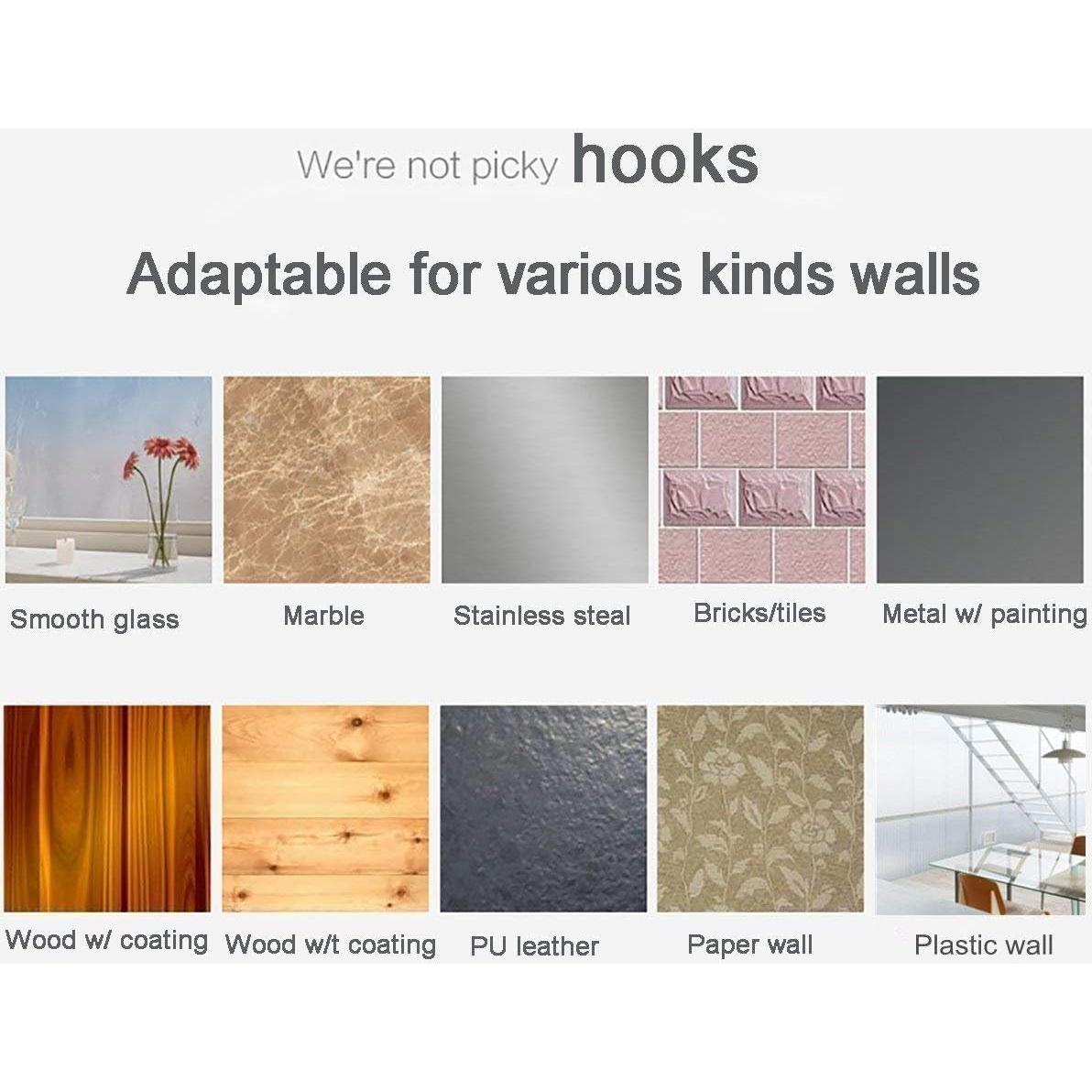 Ganchos Adhesivos Transparentes Ninth Five - Paquete de 30 Piezas