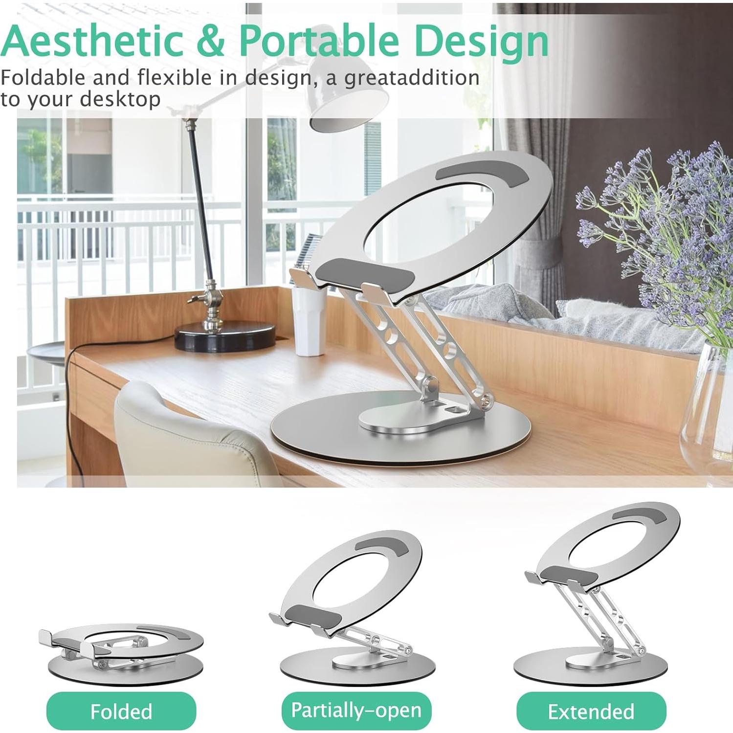 Soporte para Laptop Ergonómico GleYo TM2 Ajustable 360°