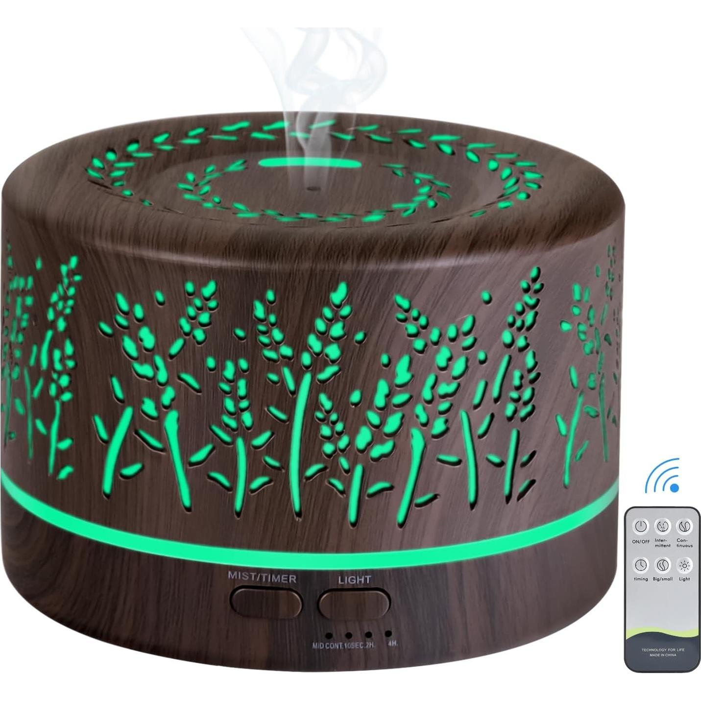 Difusor de Aromaterapia YONGYAO 500ml Ultrasónico Gris