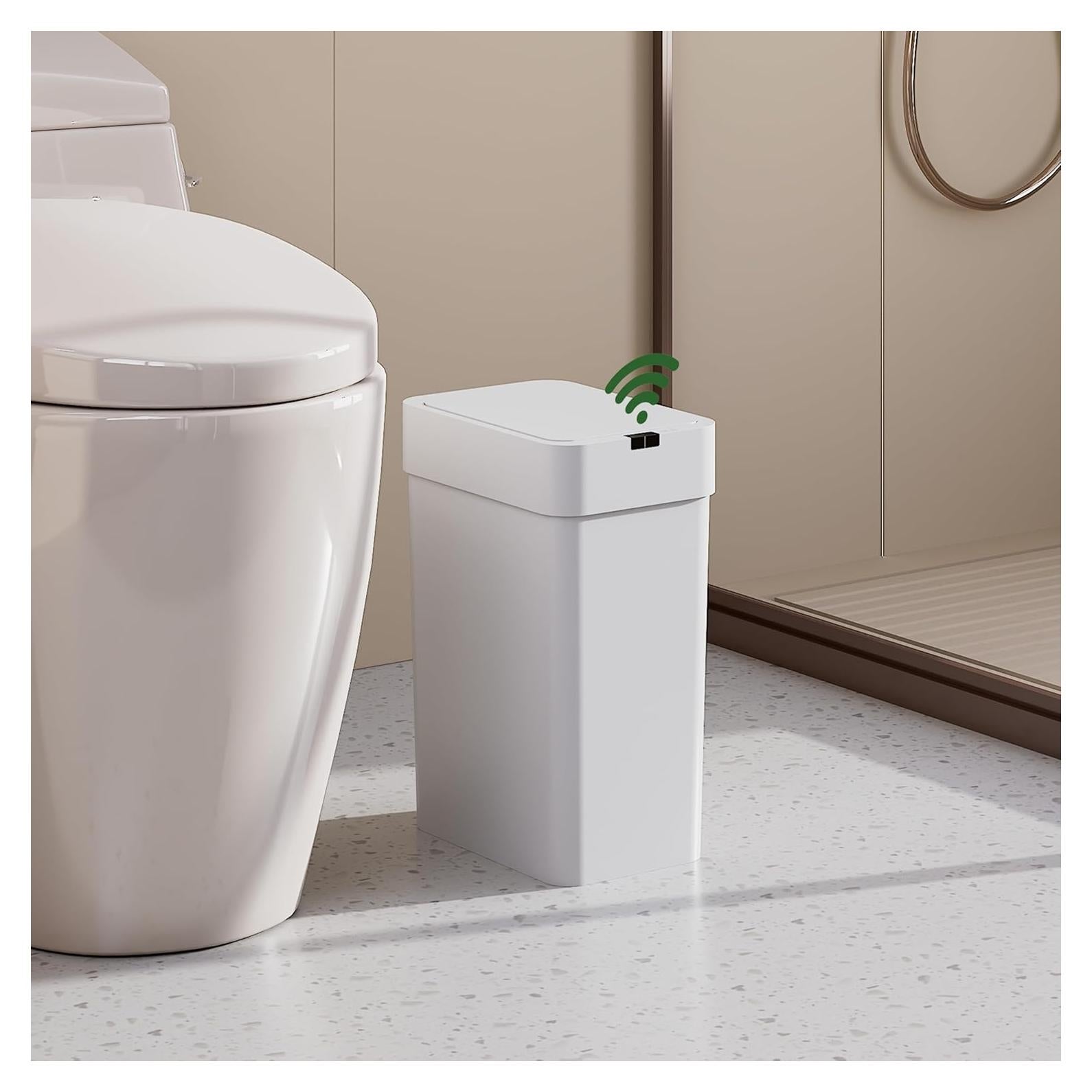 Cubo de Basura Inteligente WLIVE 9L Blanco con Sensor de Movimiento