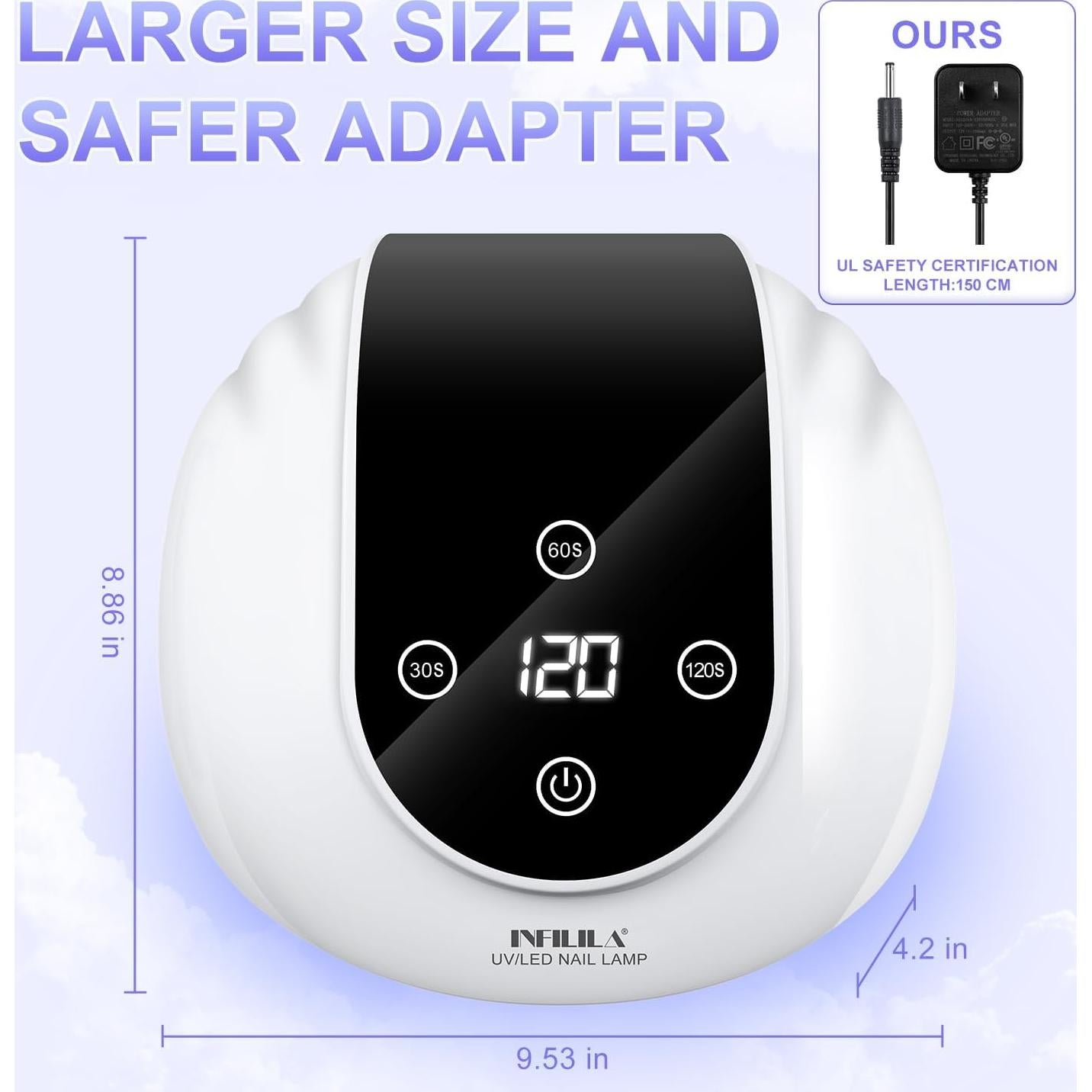 Lámpara UV para Uñas NXJ INFILILA 268W con 66 LEDs