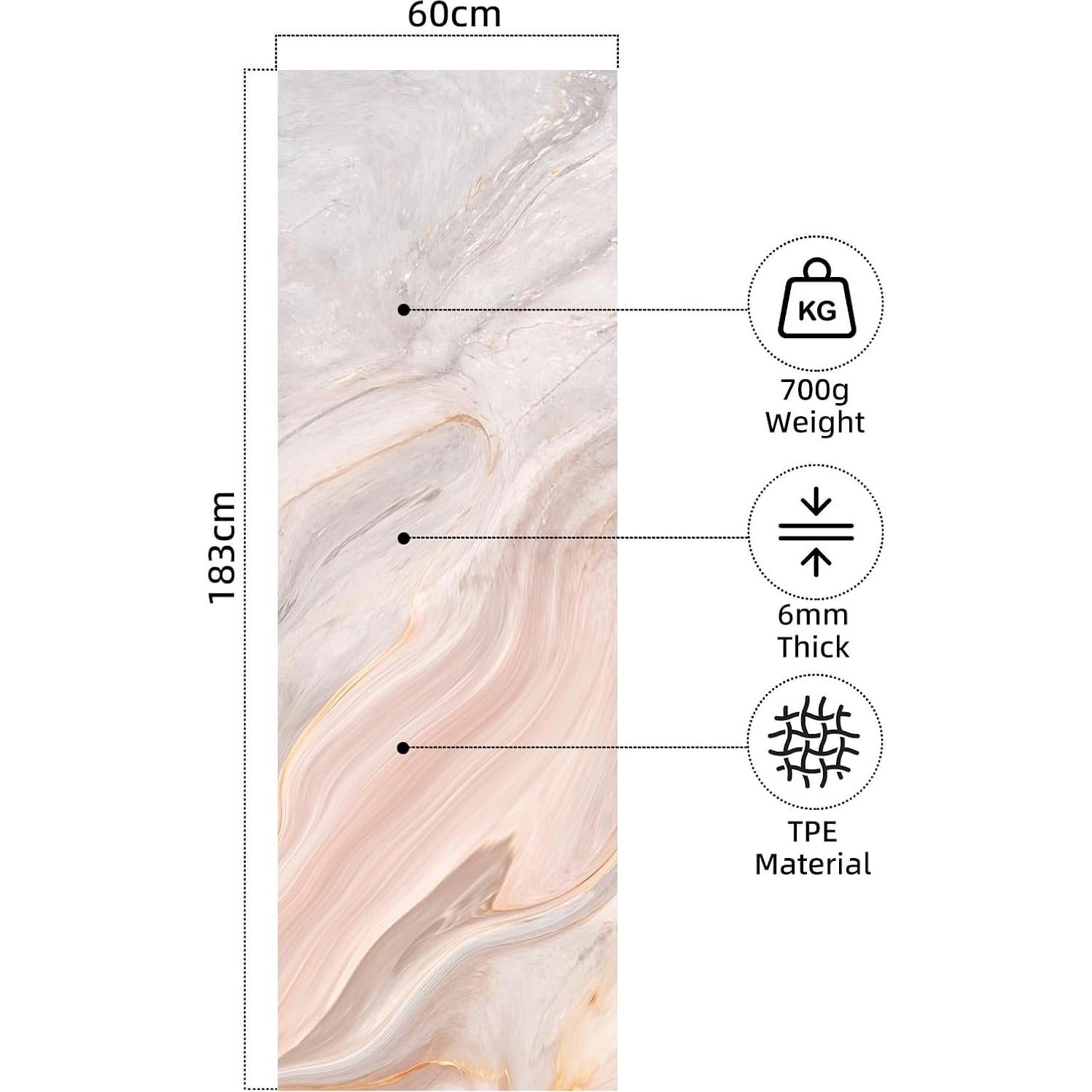 Esterilla de Yoga FOLAI 6mm Antideslizante con Correa