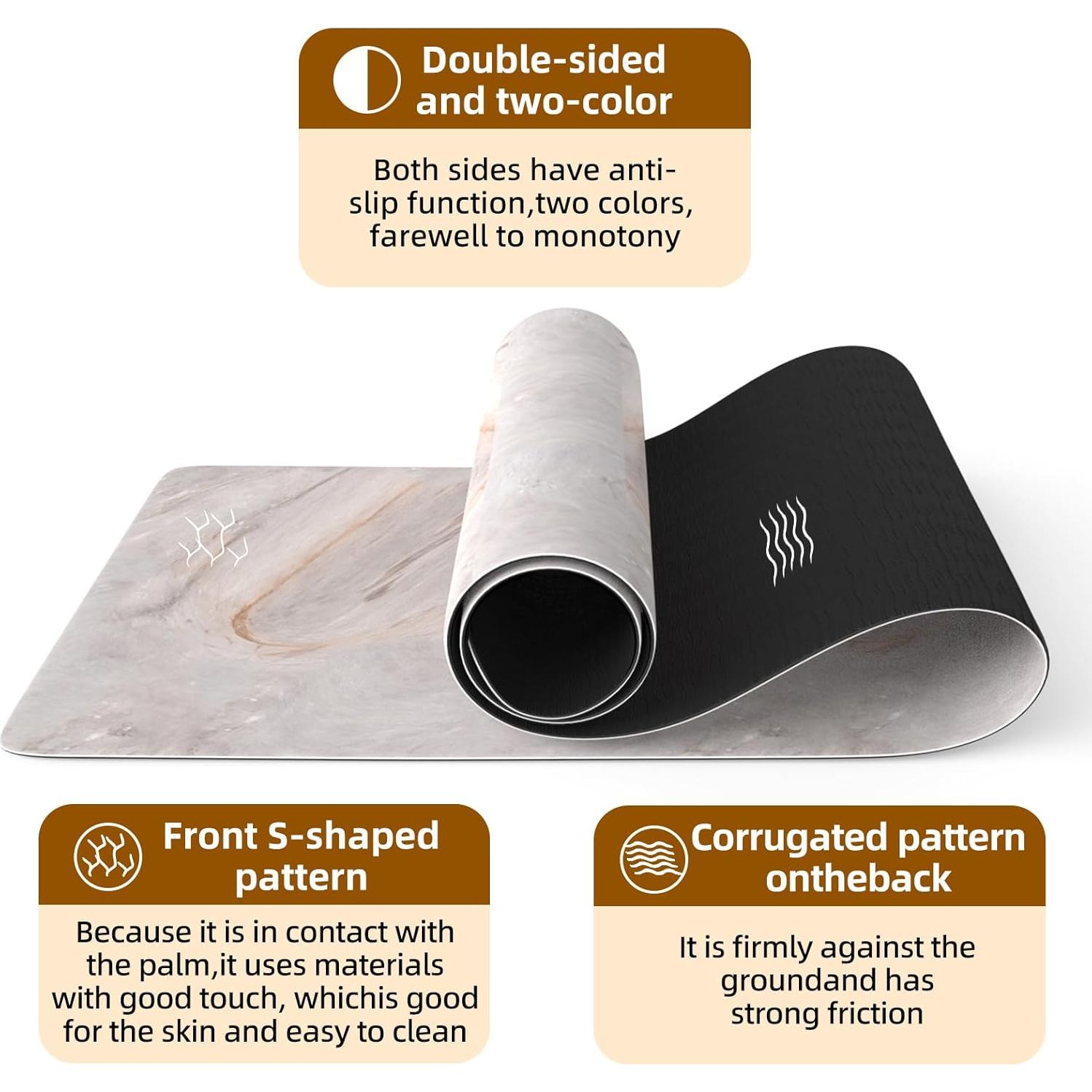 Esterilla de Yoga FOLAI 6mm Antideslizante con Correa