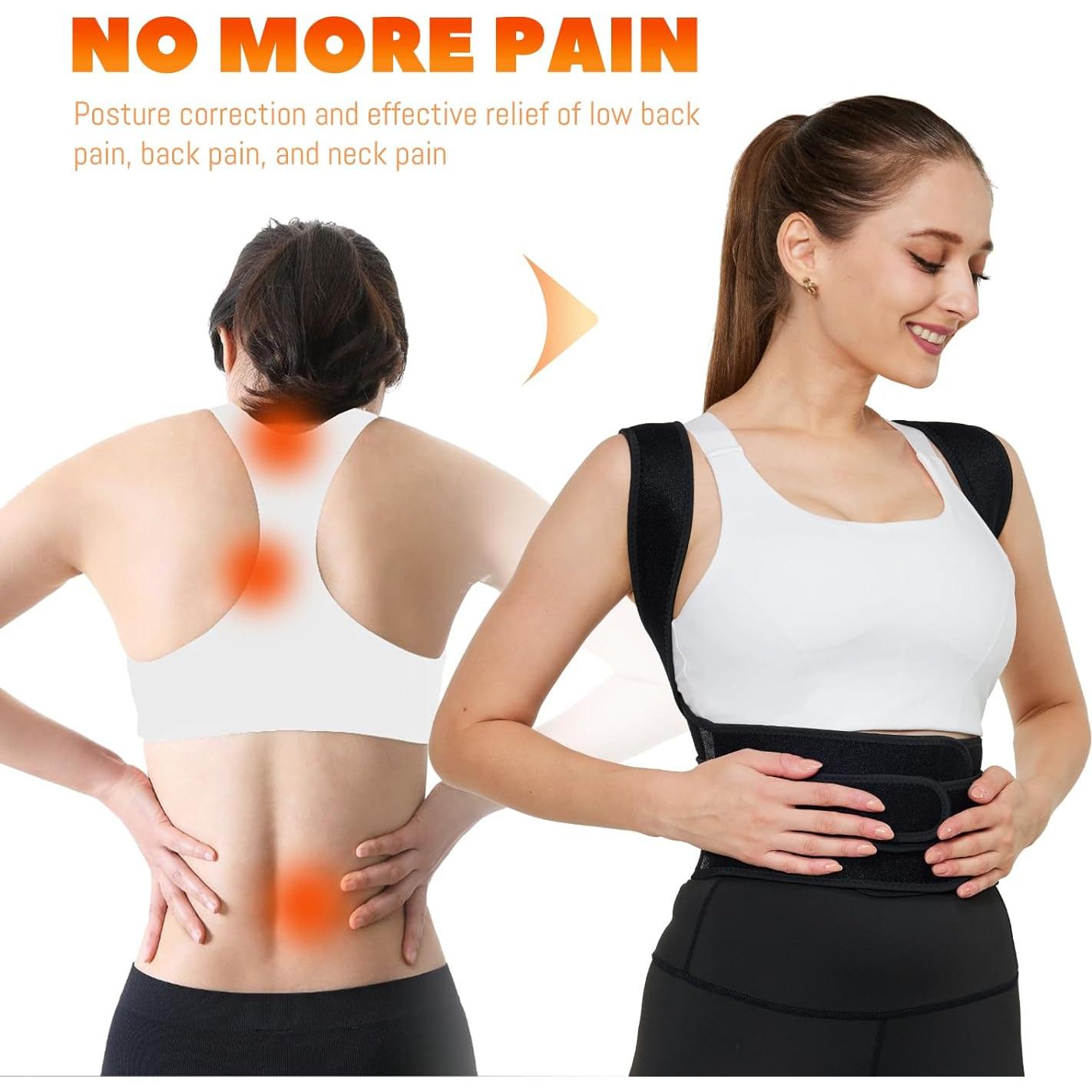 Faja Correctora de Postura HEZKUGU para Espalda M Negra