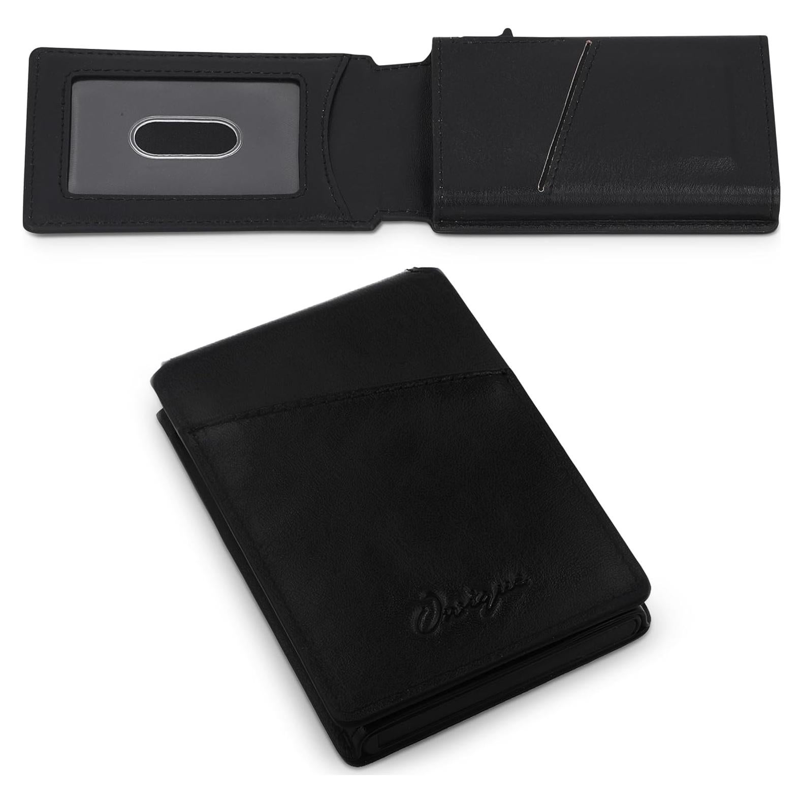 Billetera RFID Onrique para hombres, cuero bifold delgada