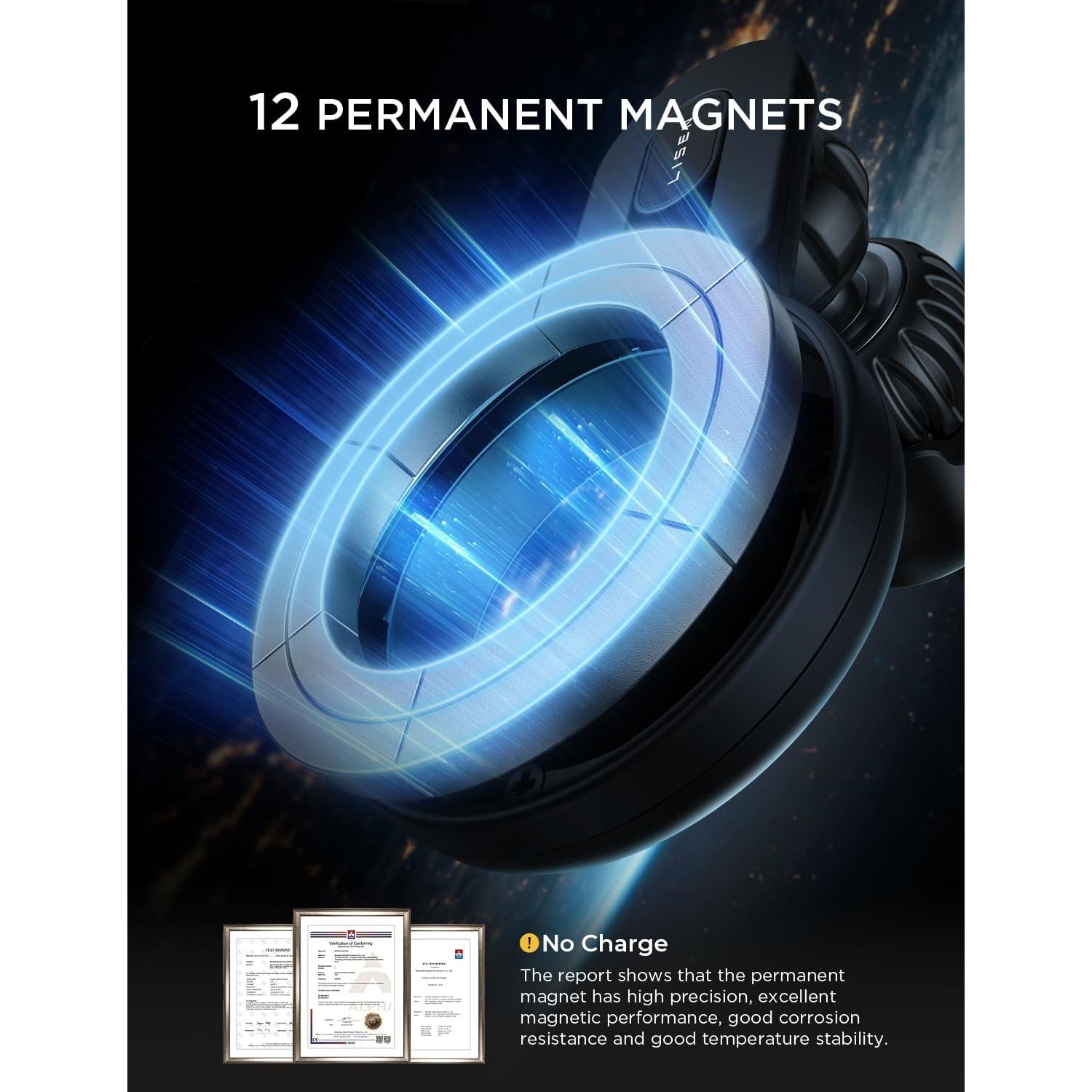 Soporte de Coche MagSafe LISEN para iPhone 16 Negro