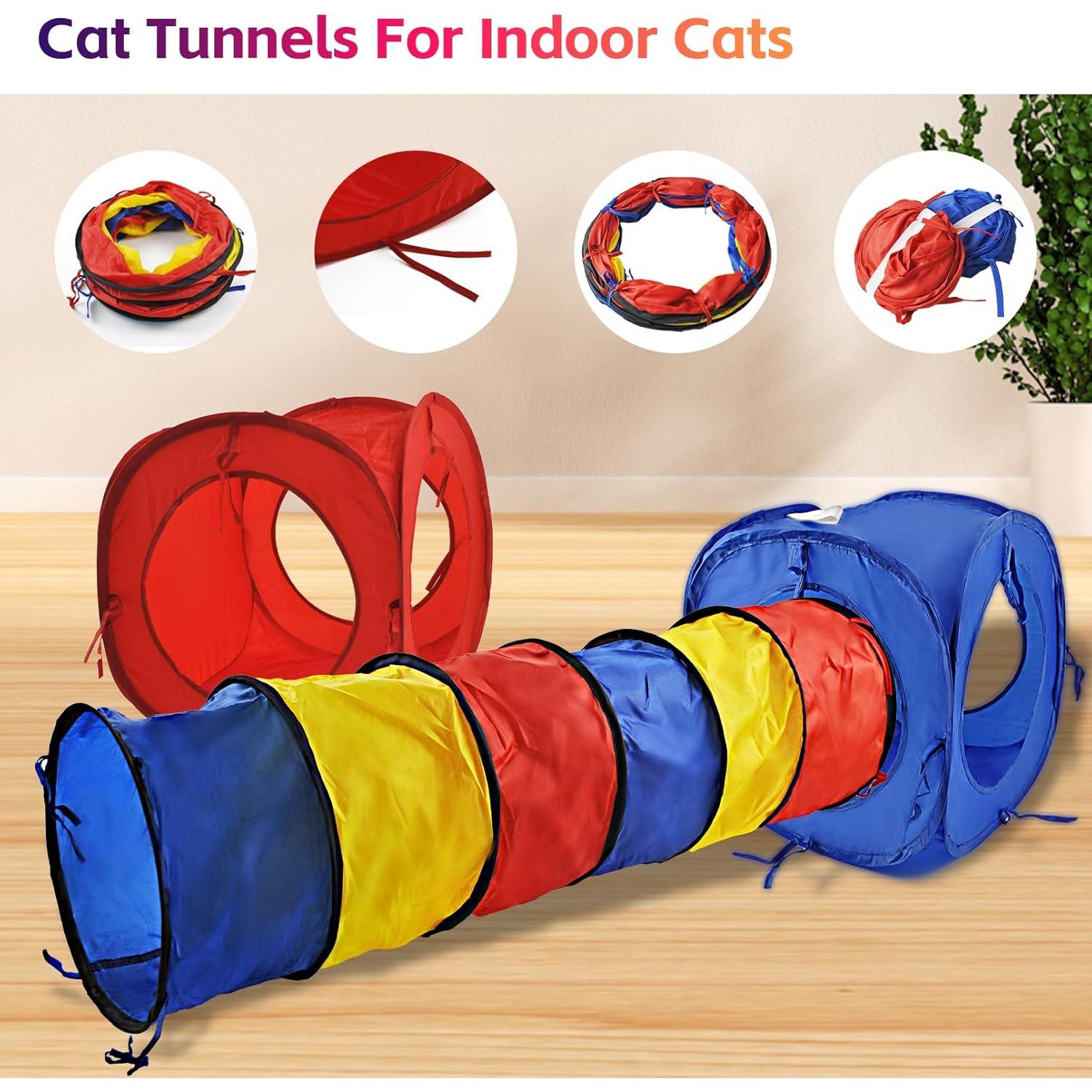 Túnel Grande para Conejos MUYG 150x40 cm Colorido Interiores y Exteriores