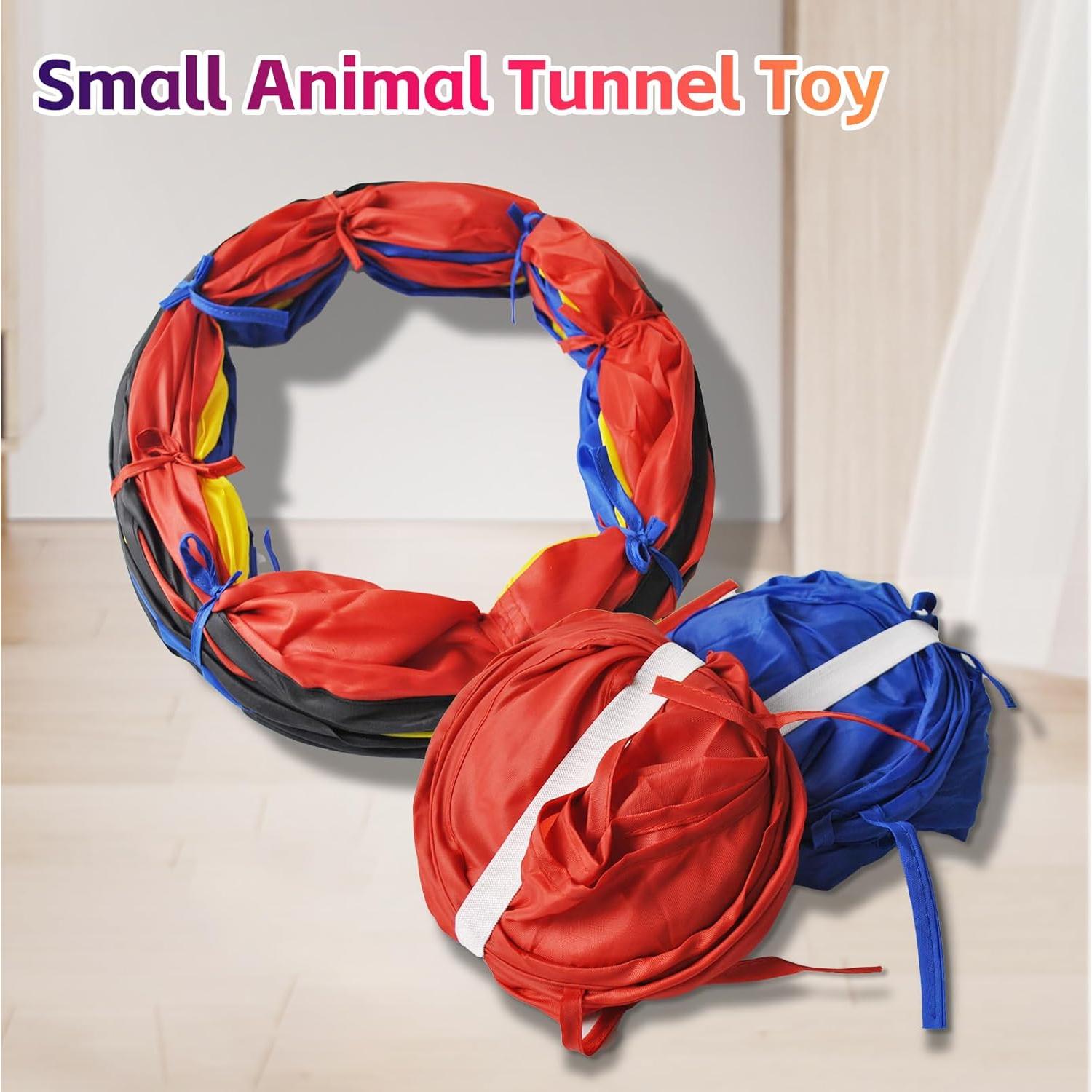 Túnel Grande para Conejos MUYG 150x40 cm Colorido Interiores y Exteriores