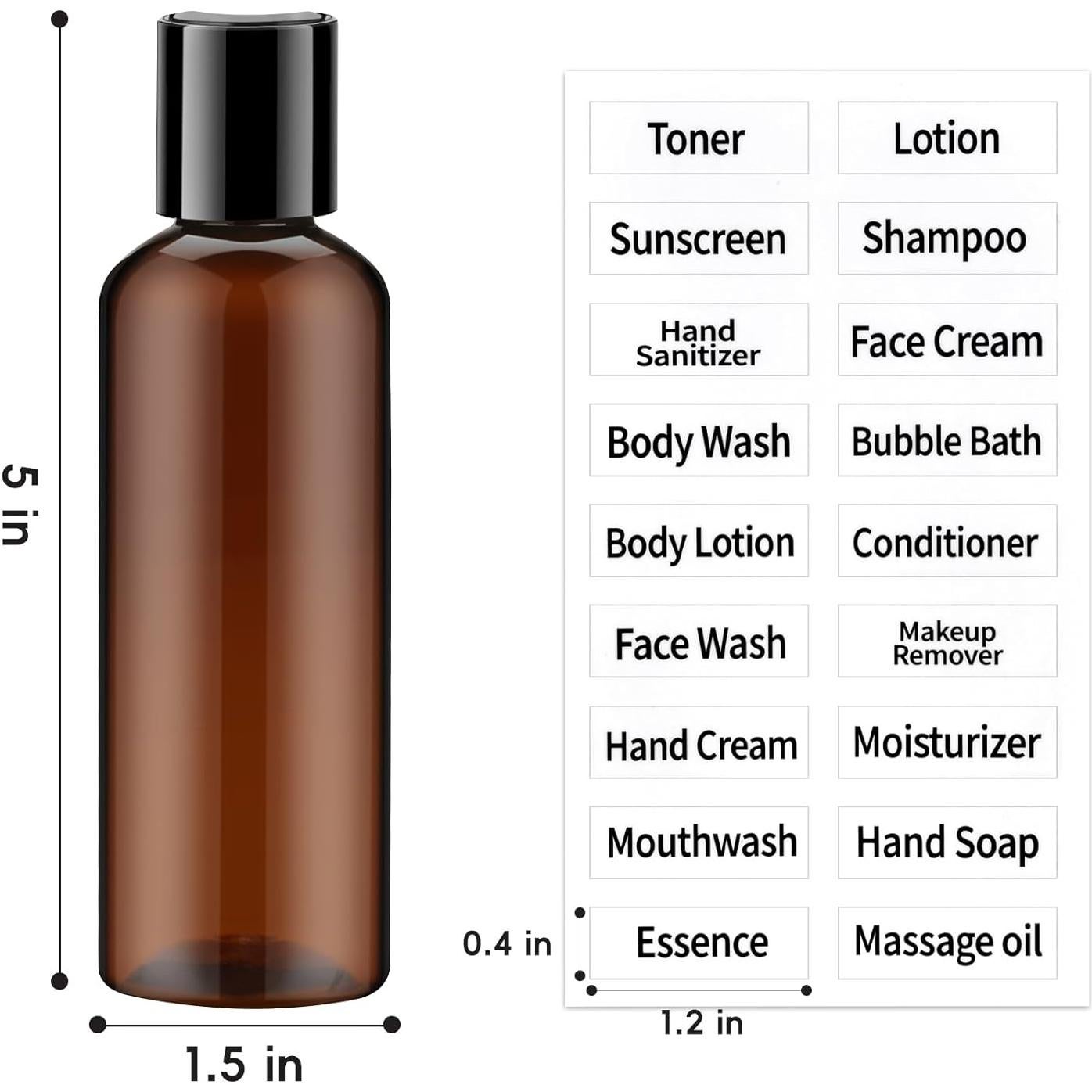 Paquete de 10 Botellas de Plástico Ámbar 100 ml TUZAZO