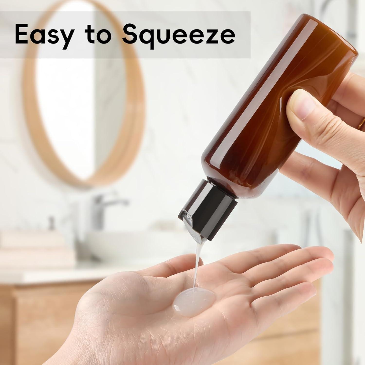 Paquete de 10 Botellas de Plástico Ámbar 100 ml TUZAZO