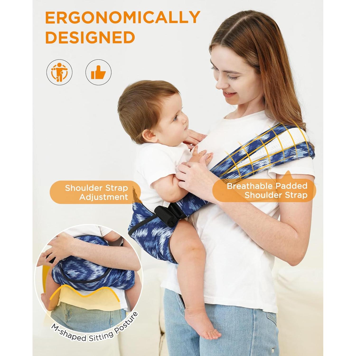 Portabebés GAGAKU Ajustable Ergonomico Azul 6-36 Meses