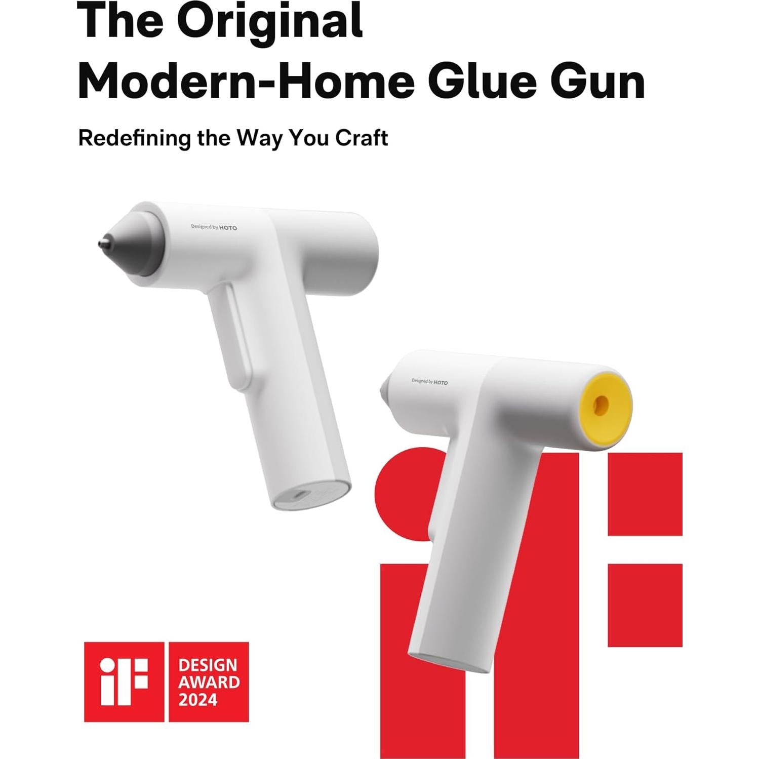 HOTO Cordless Auto Dispensing Glue Gun, Easyflow Hot Glue Gun with 40 Glue Sticks, 30s Fast Preheating, 3000mAh, Anti-Scald & Anti-Drip, Wireless/Wired, Ideal for DIY/Kids Crafts & Home Repairs