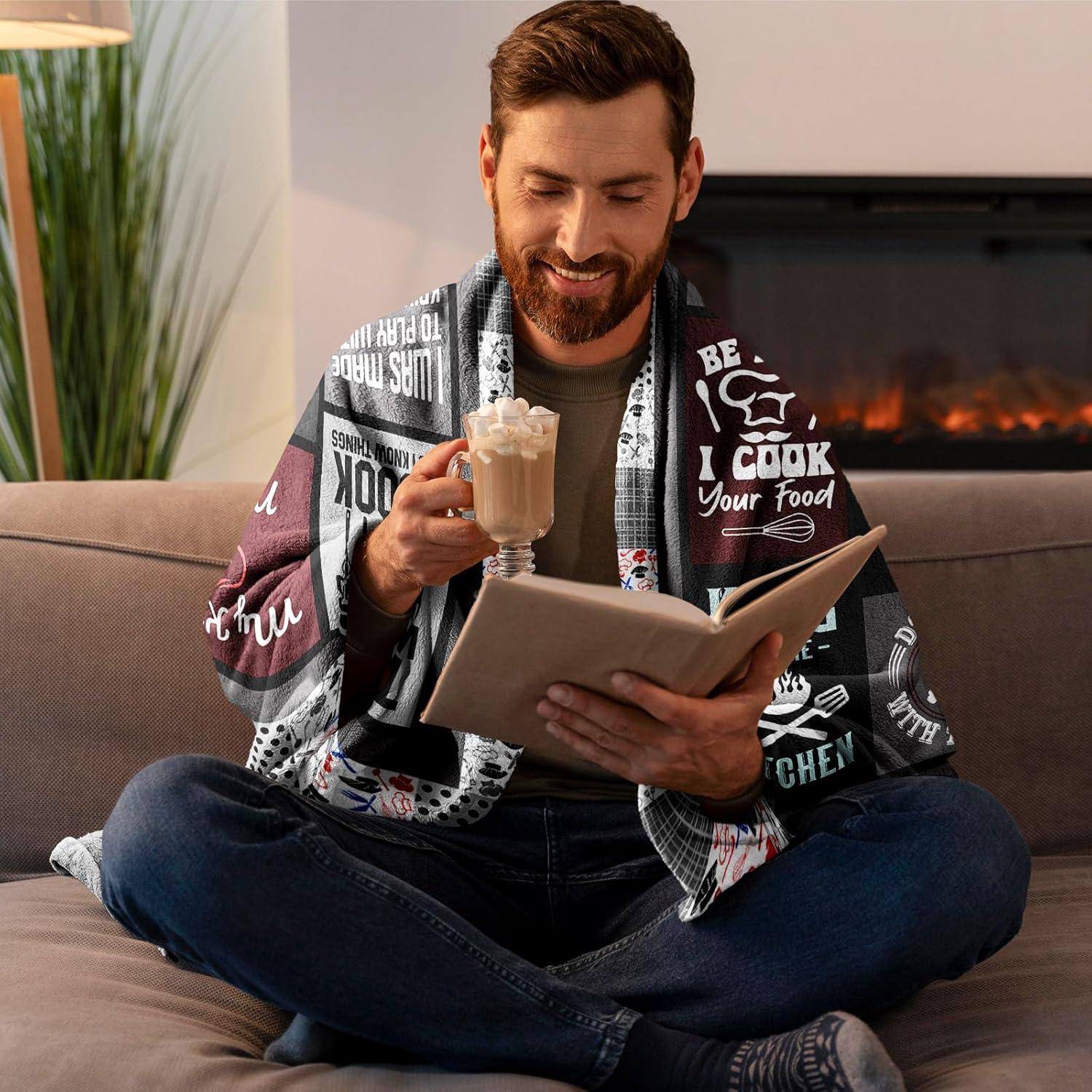 Manta para Chefs Jengehta 127x152cm Negra, Regalo Único