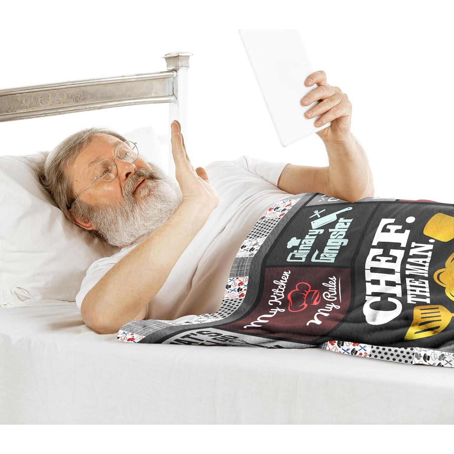 Manta para Chefs Jengehta 127x152cm Negra, Regalo Único