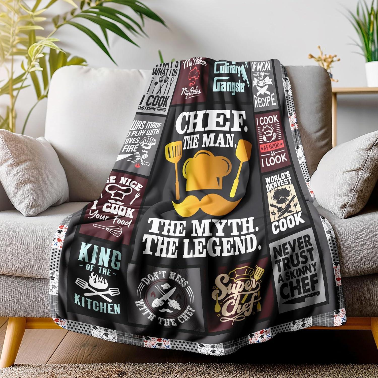 Manta para Chefs Jengehta 127x152cm Negra, Regalo Único