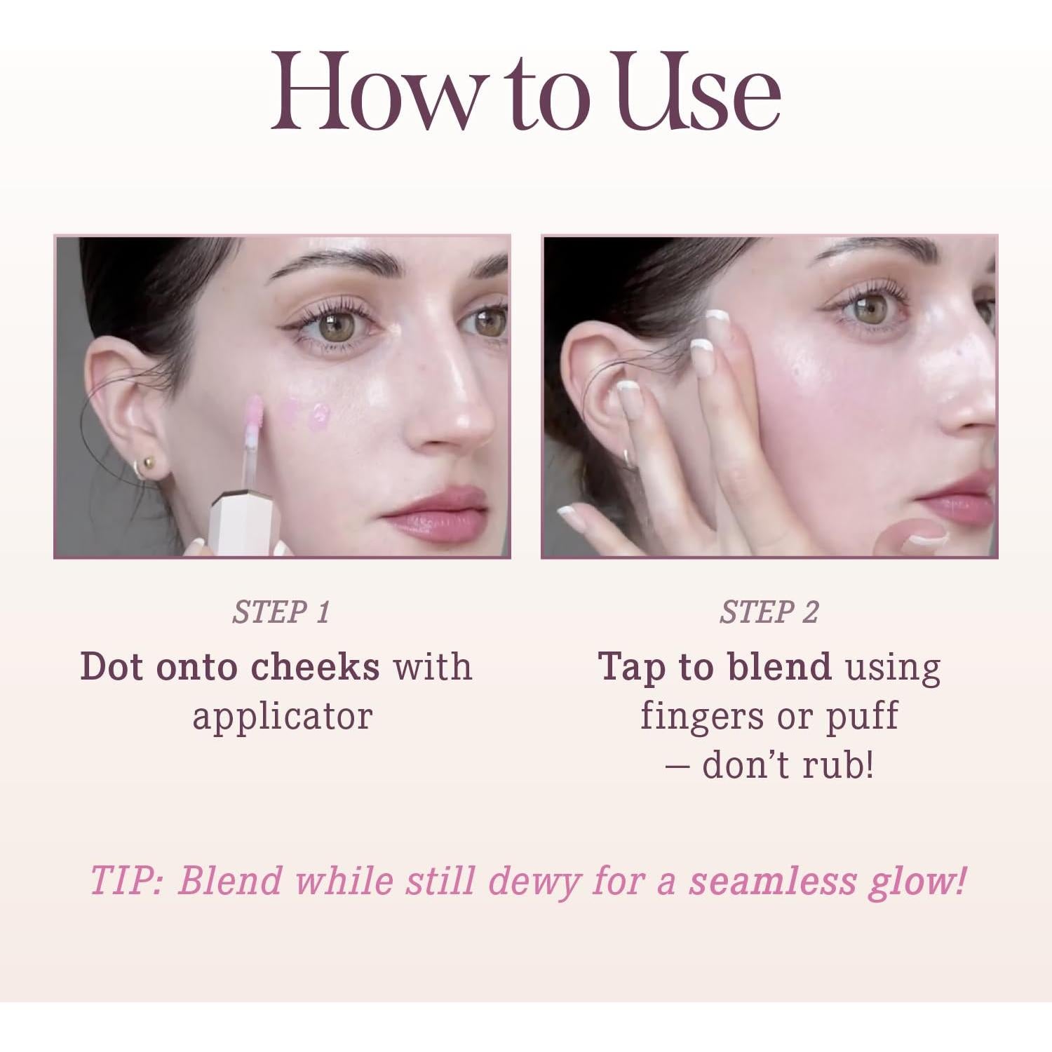 Rubor Líquido Dear Dahlia Petal Drop Beige Rosado 3.98g