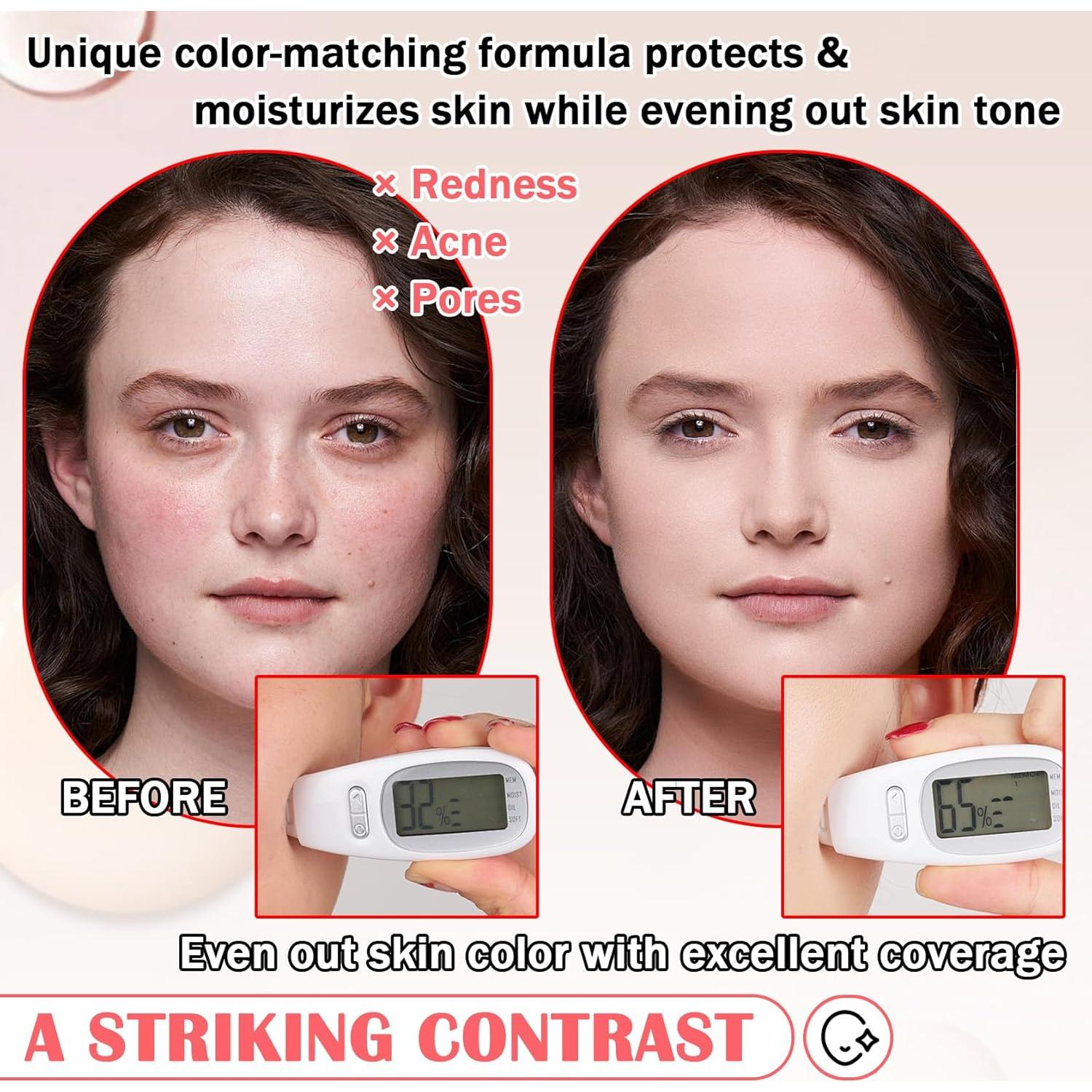 Base de Maquillaje Líquida Cambia de Color LingHaoLH + Set Completo