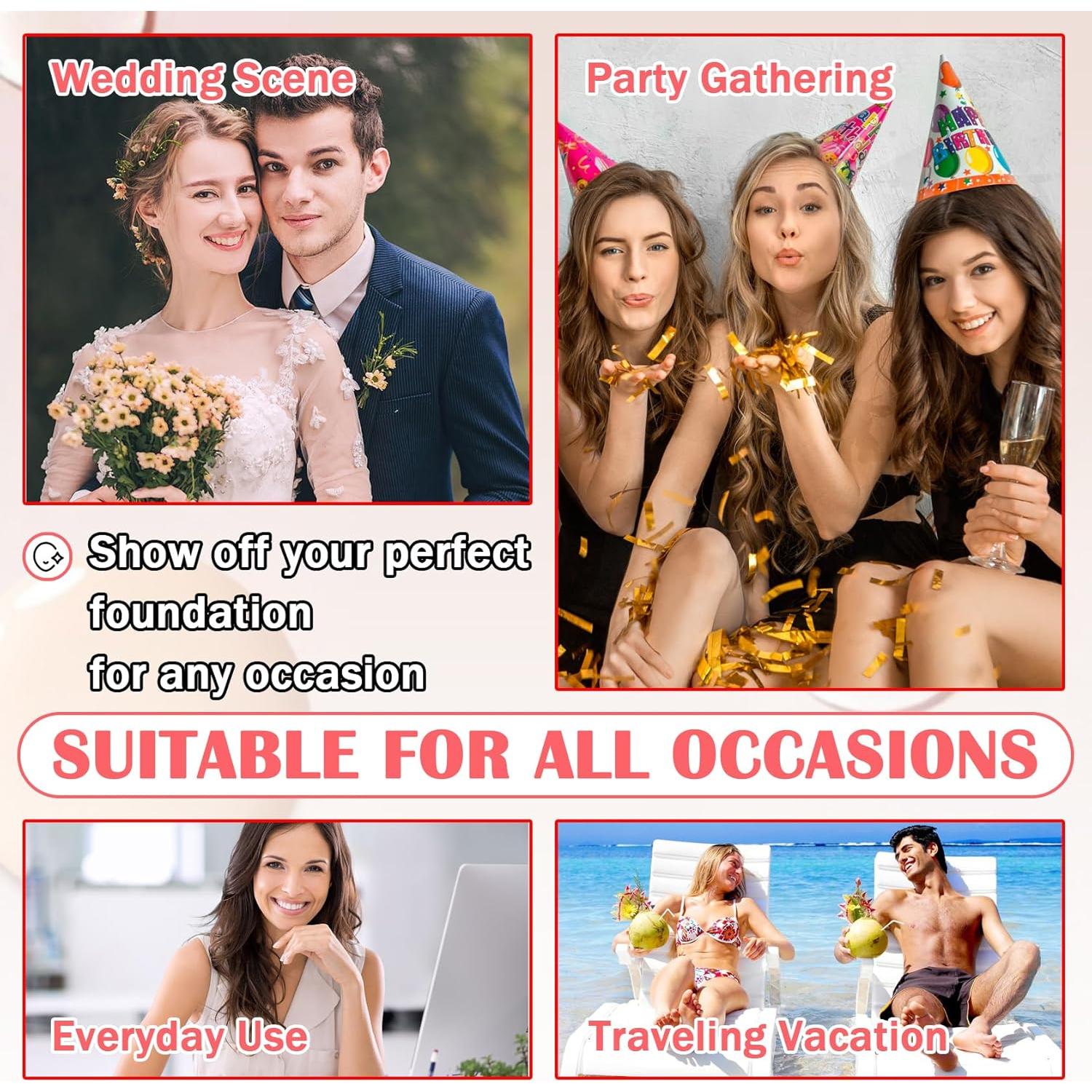 Base de Maquillaje Líquida Cambia de Color LingHaoLH + Set Completo