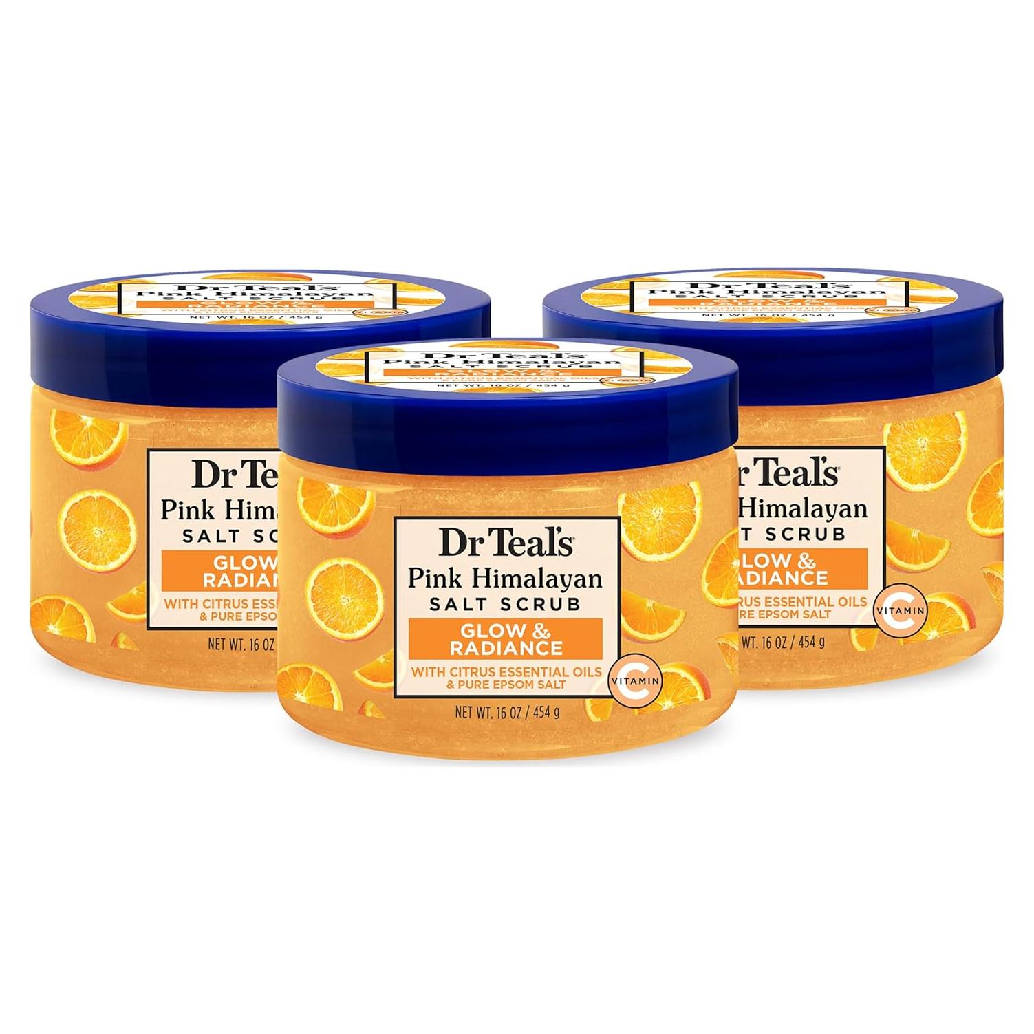 Exfoliante Corporal Dr Teal's Sal Rosa Himalaya 3x16oz Cítricos