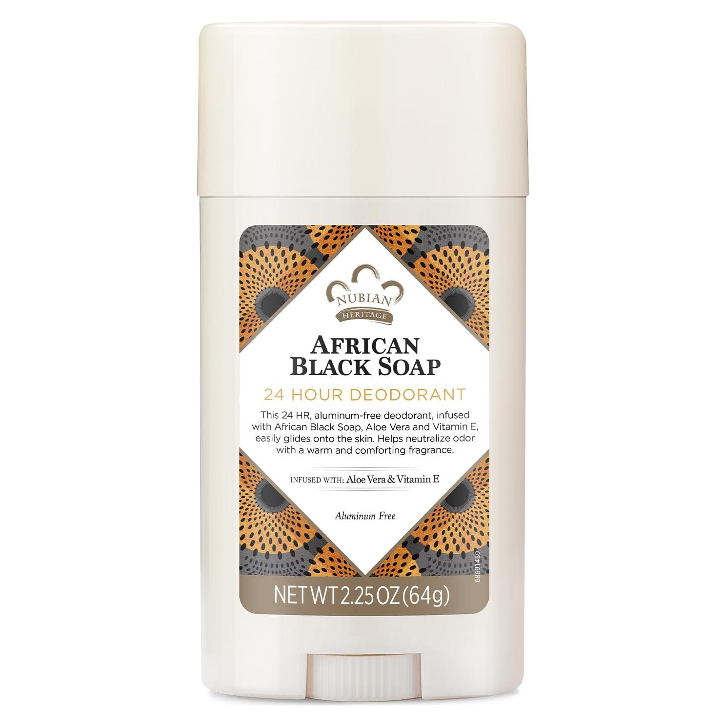 Desodorante Natural Nubian Heritage Jabón Negro Africano 63.5g