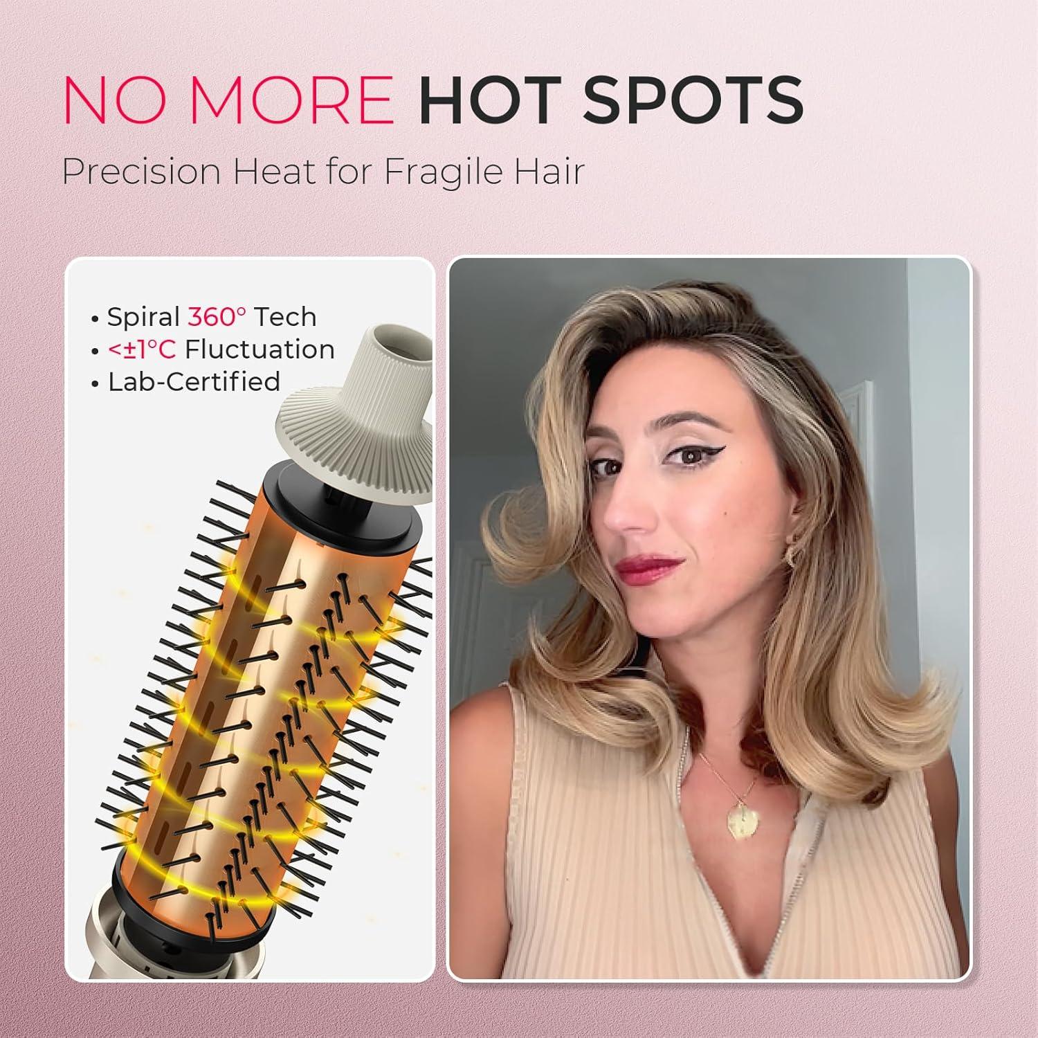 Cepillo Térmico TYMO Stylux Pro 1.5" Alisador y Rizador 2 en 1