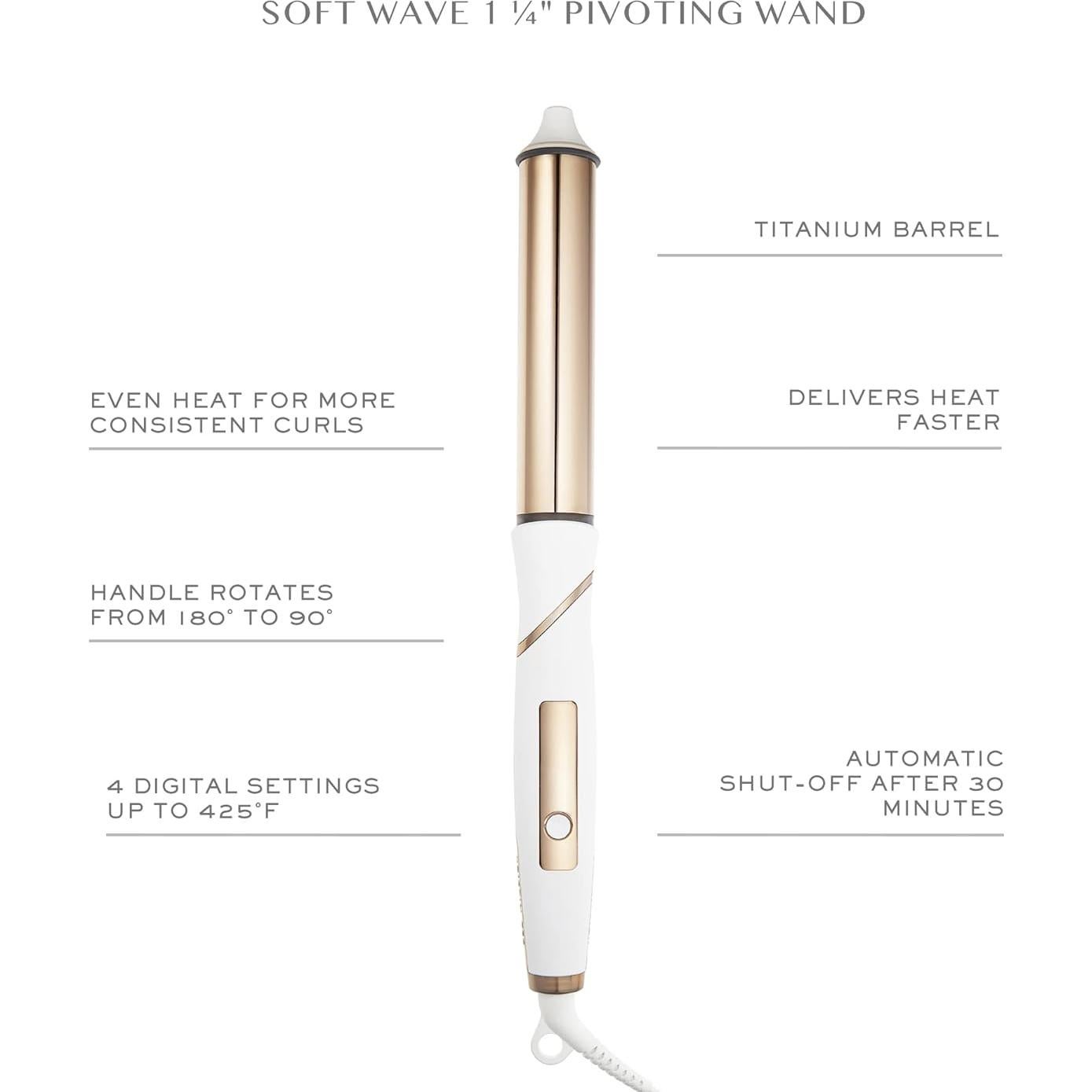 Rizador de Cabello Kristin Ess 3.2 cm Doble Voltaje Profesional