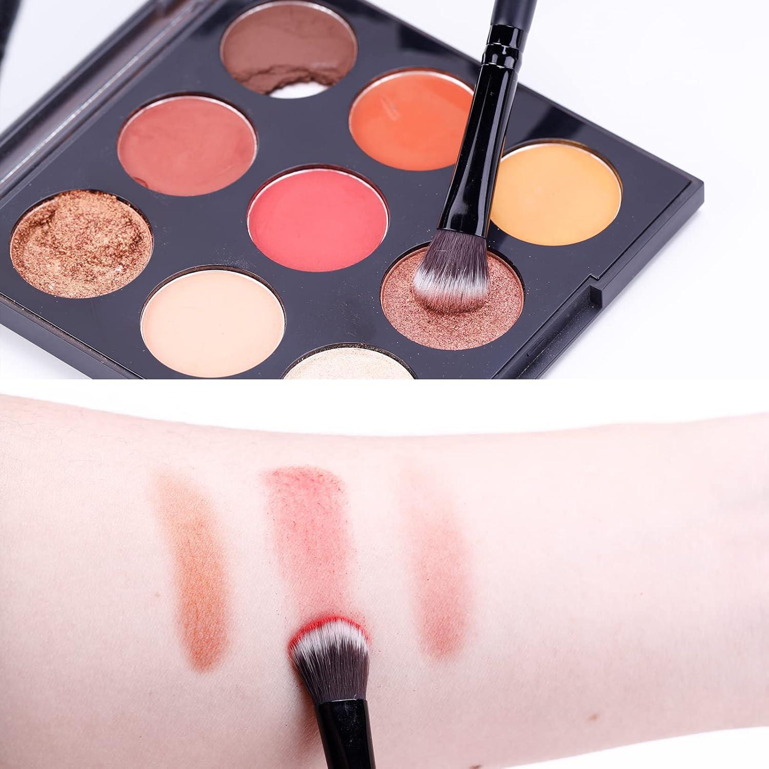 Juego de Brochas de Maquillaje MSQ 4 Piezas para Ojos - Negro