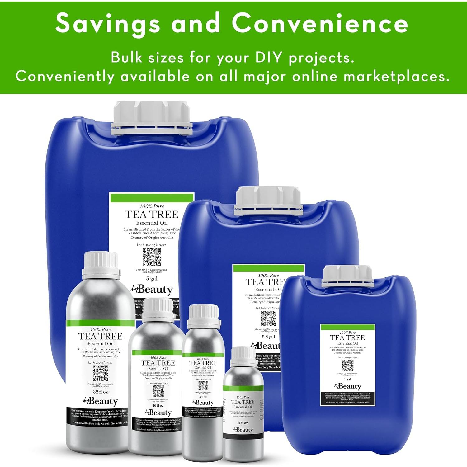 Aceite de Árbol de Té 100% Puro DIYBeauty 118 ml - Orgánico