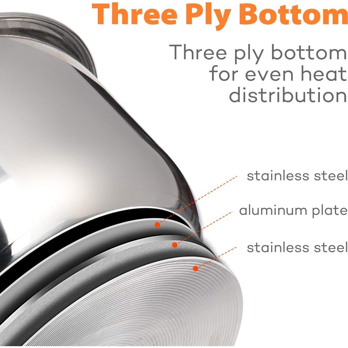 Olla Interior de Acero Inoxidable Sicheer 5 Qt para Ninja Foodi