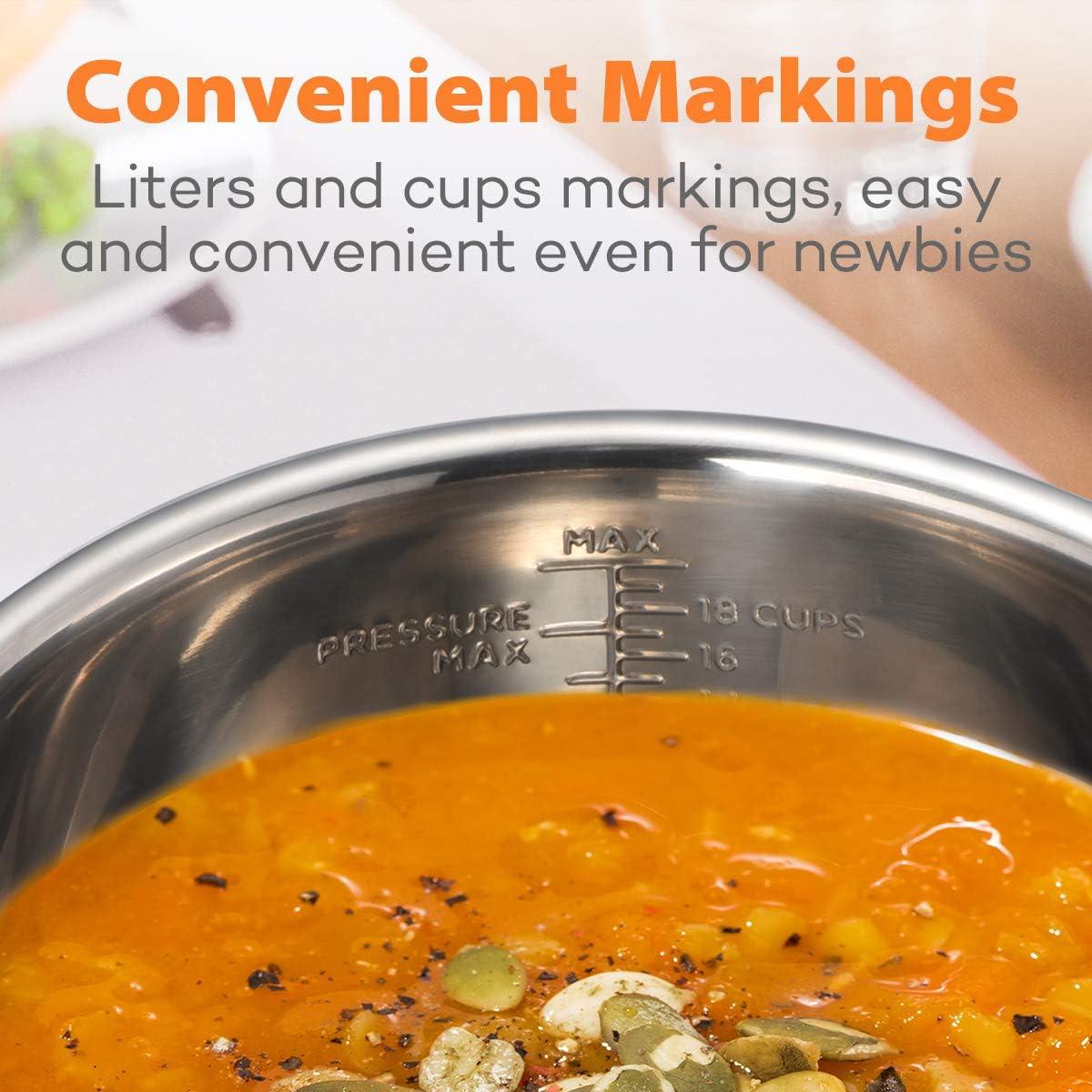 Olla Interior de Acero Inoxidable Sicheer 5 Qt para Ninja Foodi