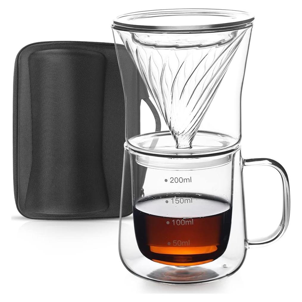 Cafetera de Goteo TaiLake - Filtro Vortex de Vidrio Doble Pared