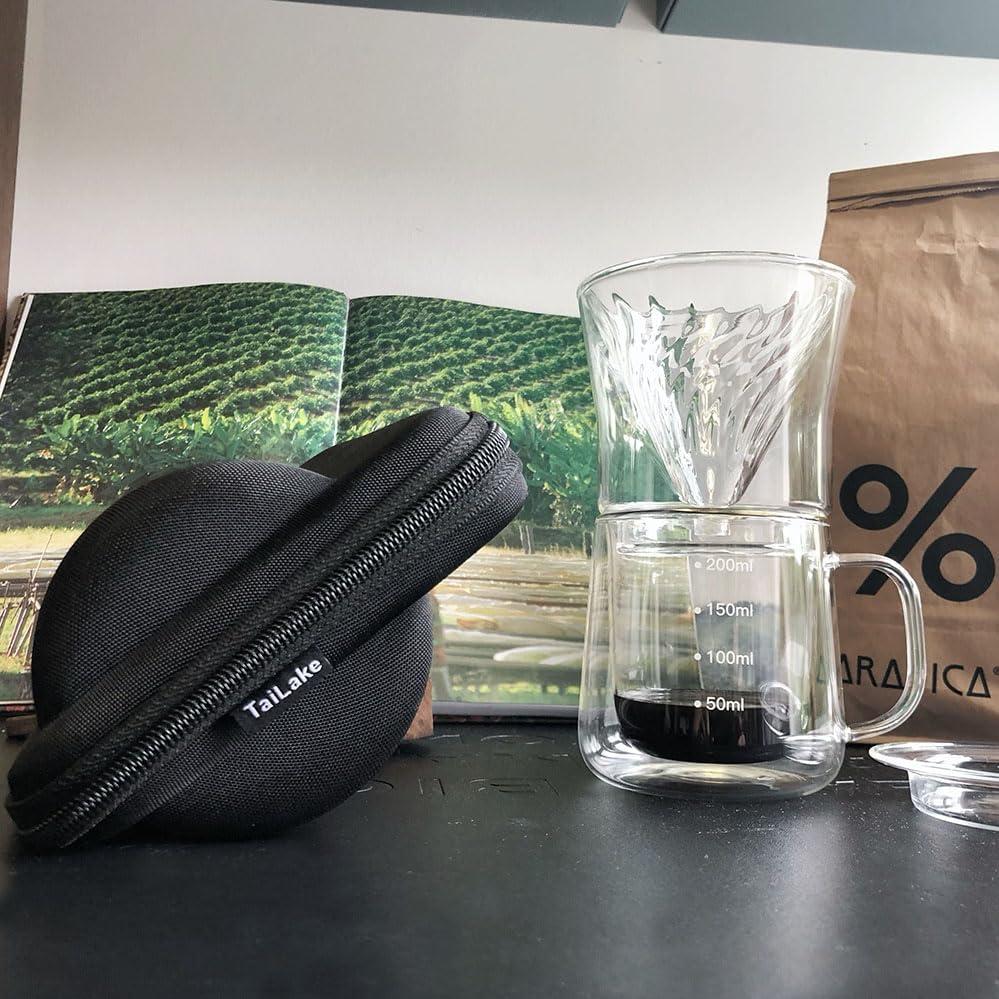 Cafetera de Goteo TaiLake - Filtro Vortex de Vidrio Doble Pared