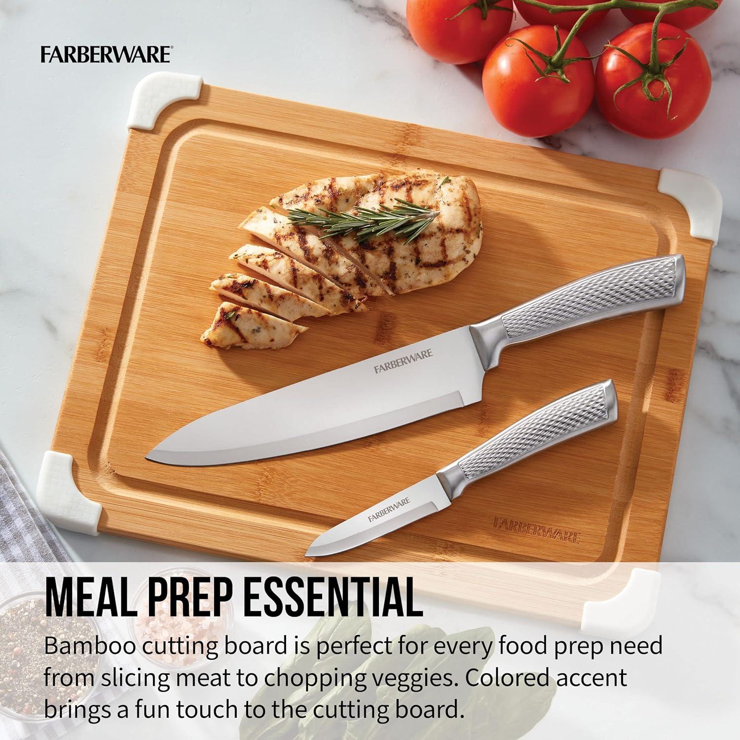 Tabla de Cortar Antideslizante de Bambú Farberware 28x36 cm