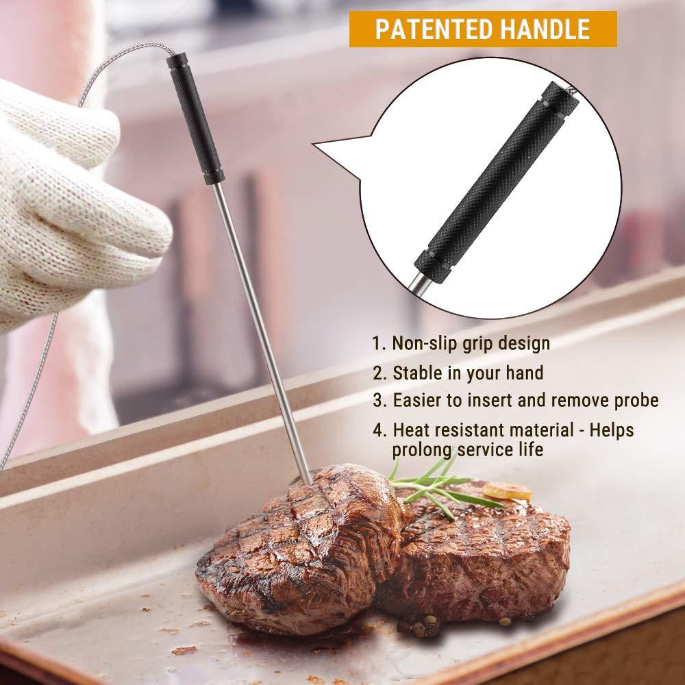 Sonda de Acero Inoxidable ThermoPro TP25 TP27 21.6 cm Negra