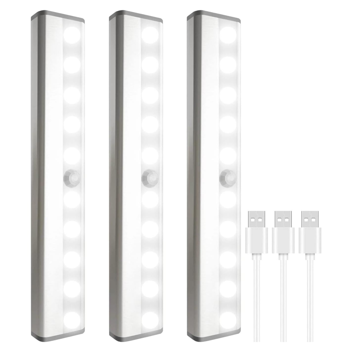 Luz LED Recargable SIXDEFLY con Sensor de Movimiento 3 Pzas