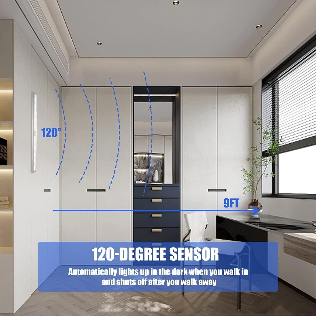 Luz LED Recargable SIXDEFLY con Sensor de Movimiento 3 Pzas