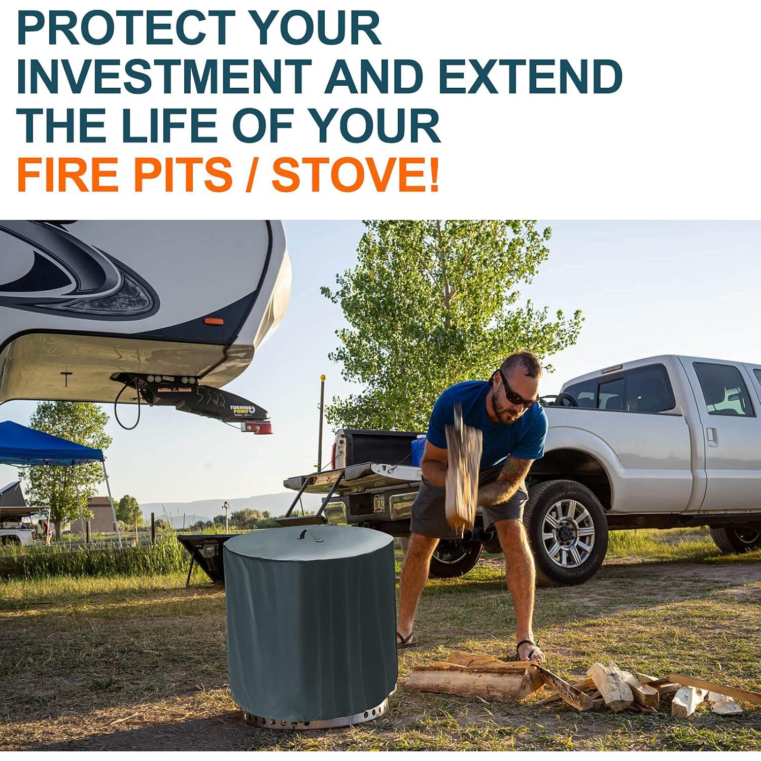 Cubierta para Fogata TORUTA Yukon Redonda 81.3 cm Gris Impermeable