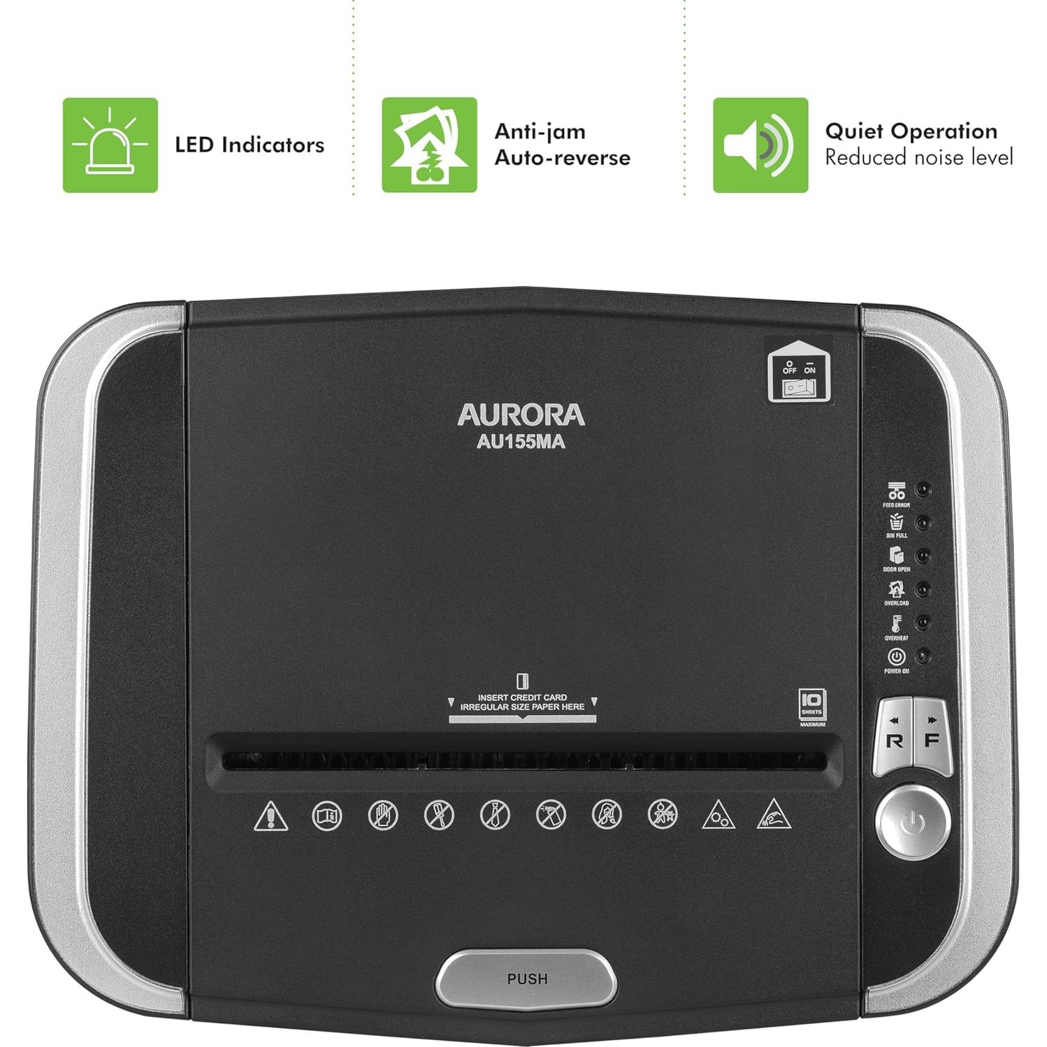 Destructora de Papel Aurora AU155MA Micro-Corte 150 Hojas