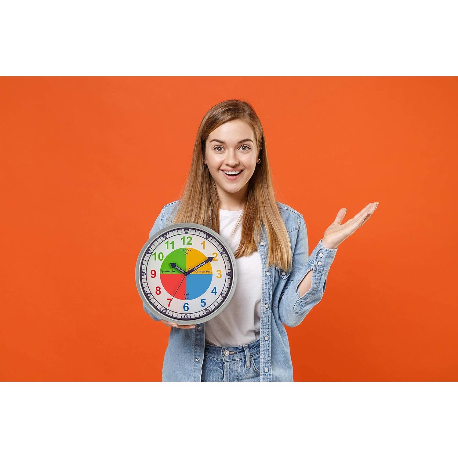 Reloj de Pared Colorido 30 cm Bernhard para Niños Silencioso