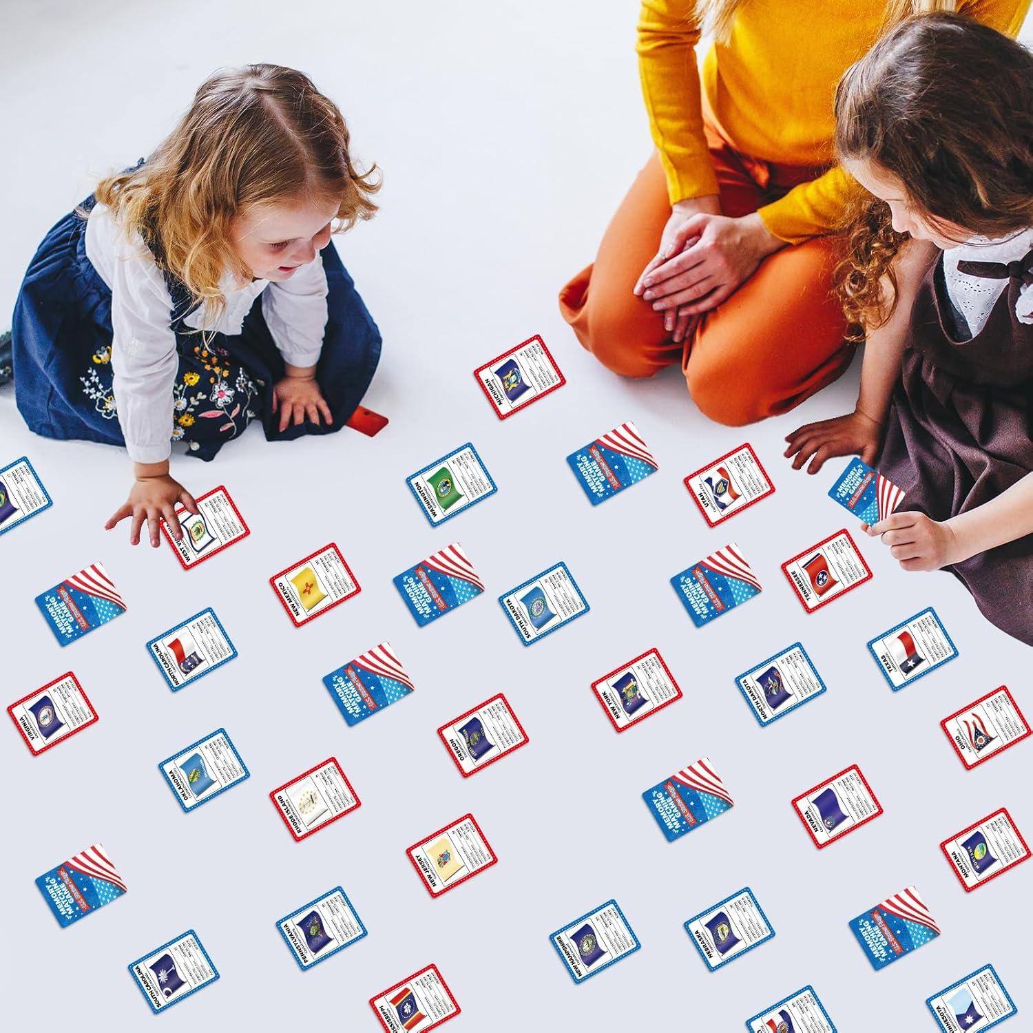 Juego de Memoria Gisgfim Banderas de EE. UU. 100 Cartas