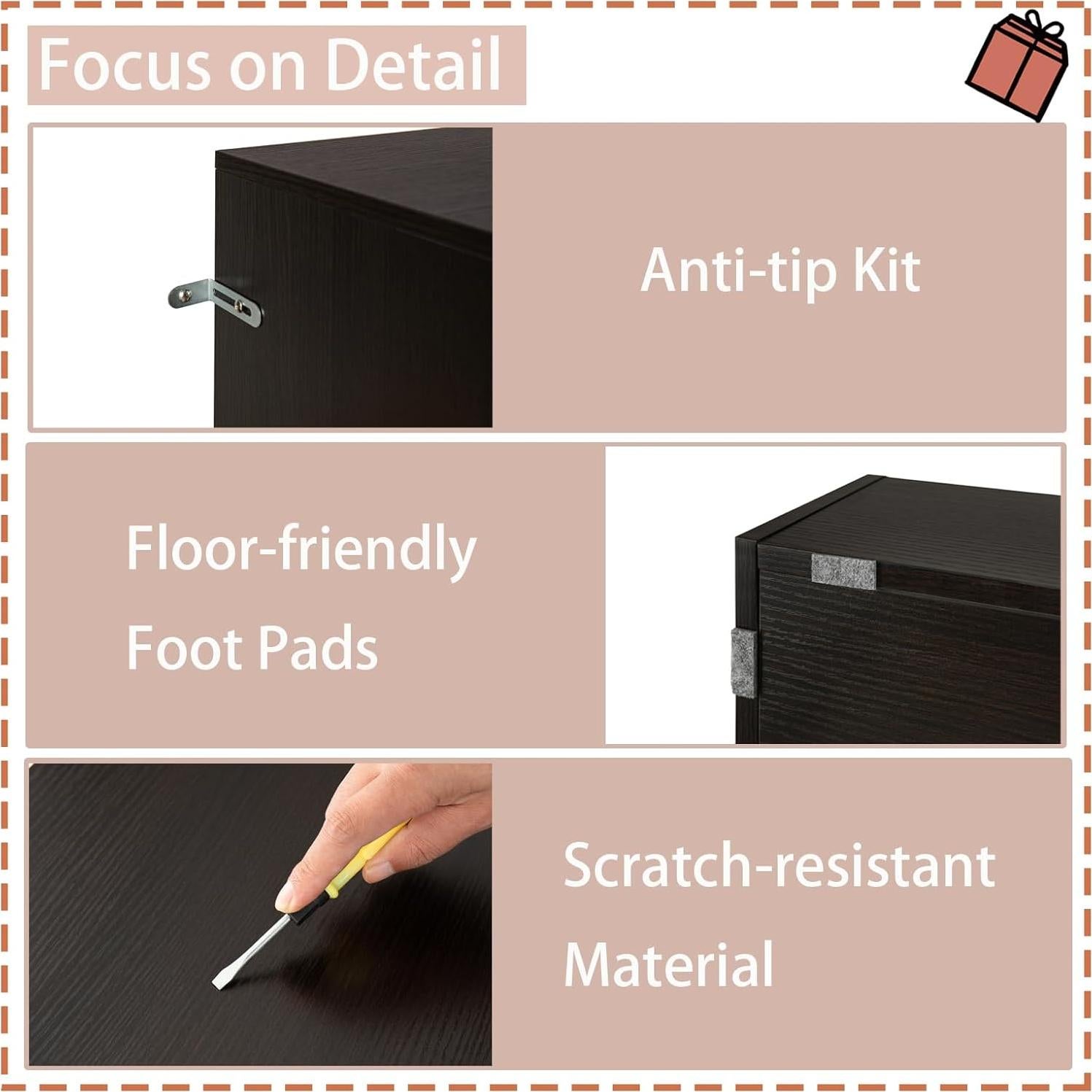 Estantería Organizador de Juguetes DINZI LVJ 5 Cubículos 80 cm Espresso