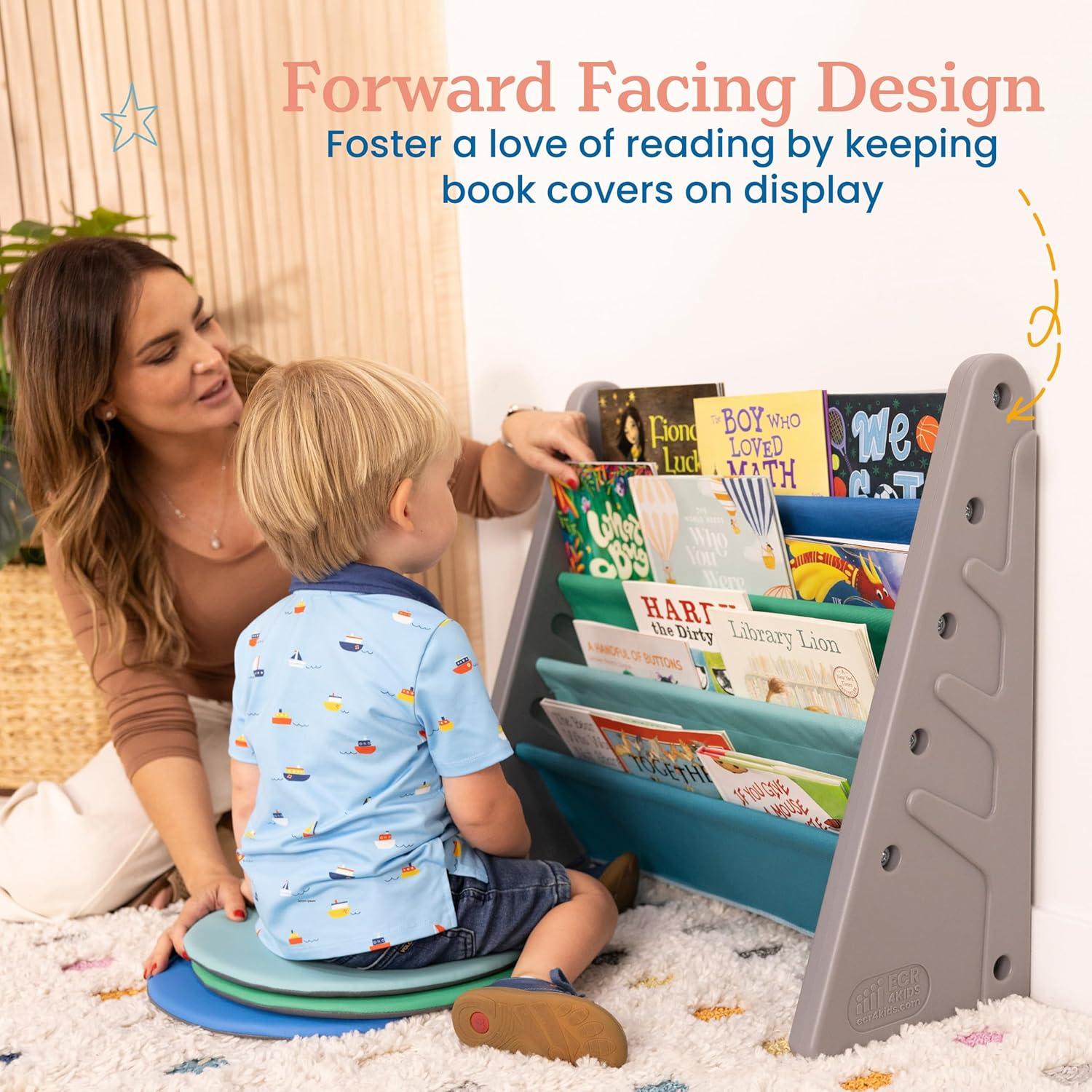 Exhibidor de Libros en Forma de Árbol ECR4Kids 4 Estantes