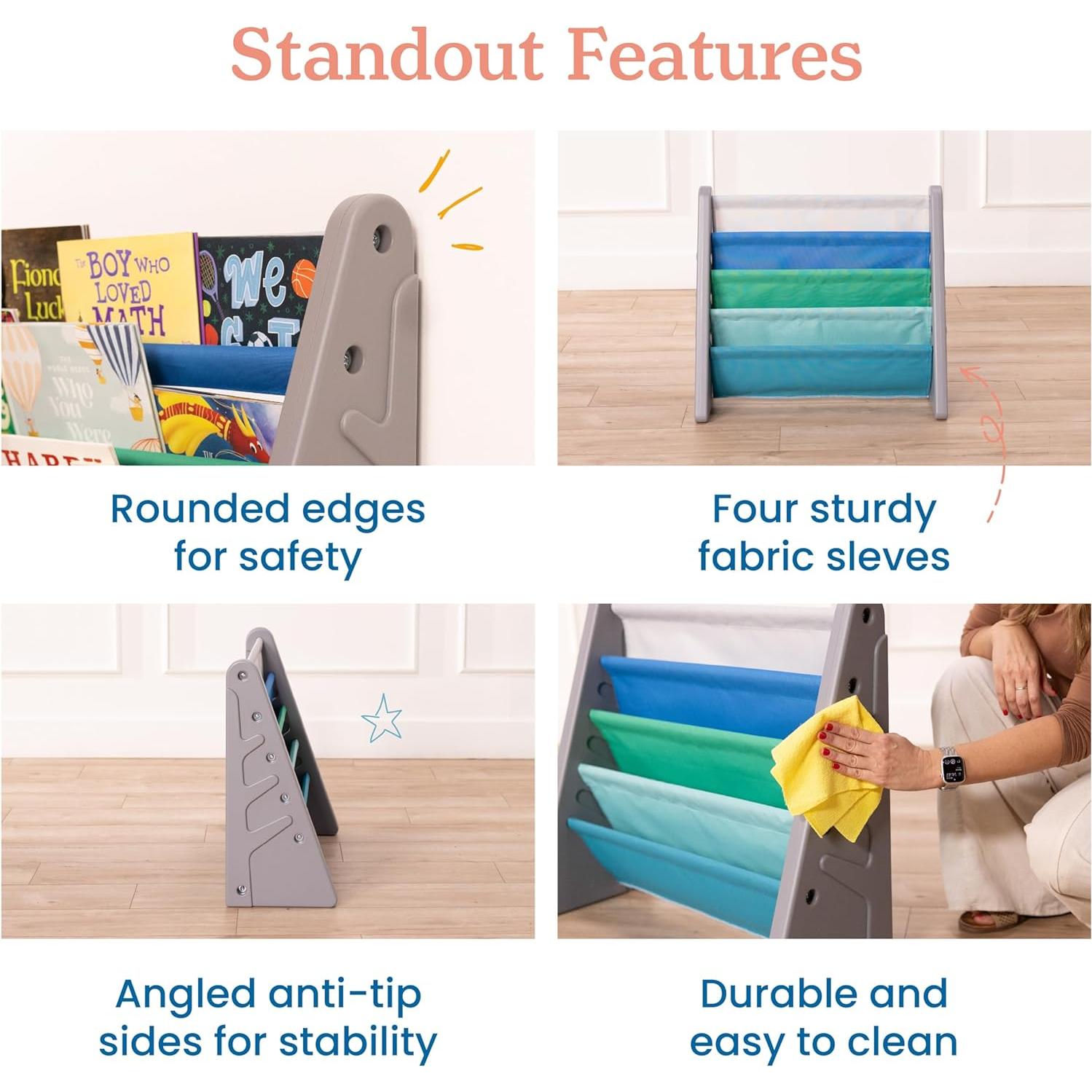 Exhibidor de Libros en Forma de Árbol ECR4Kids 4 Estantes