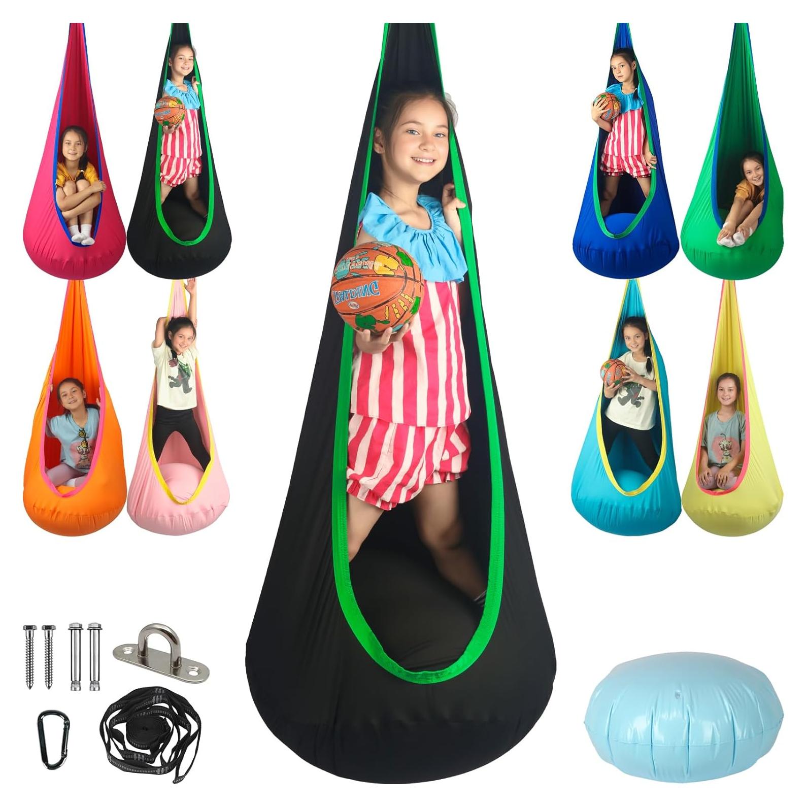 Columpio Sensorial HiChrote Negro 136 kg 160x84 cm Interior/Exterior