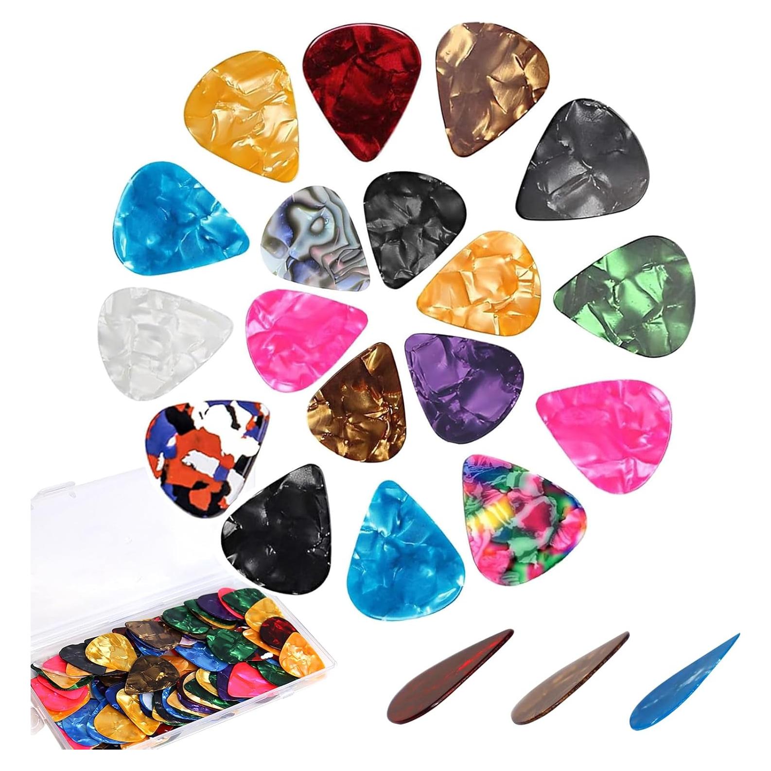 Paquete de 120 Púas de Guitarra Celuloide 0.46-0.96mm