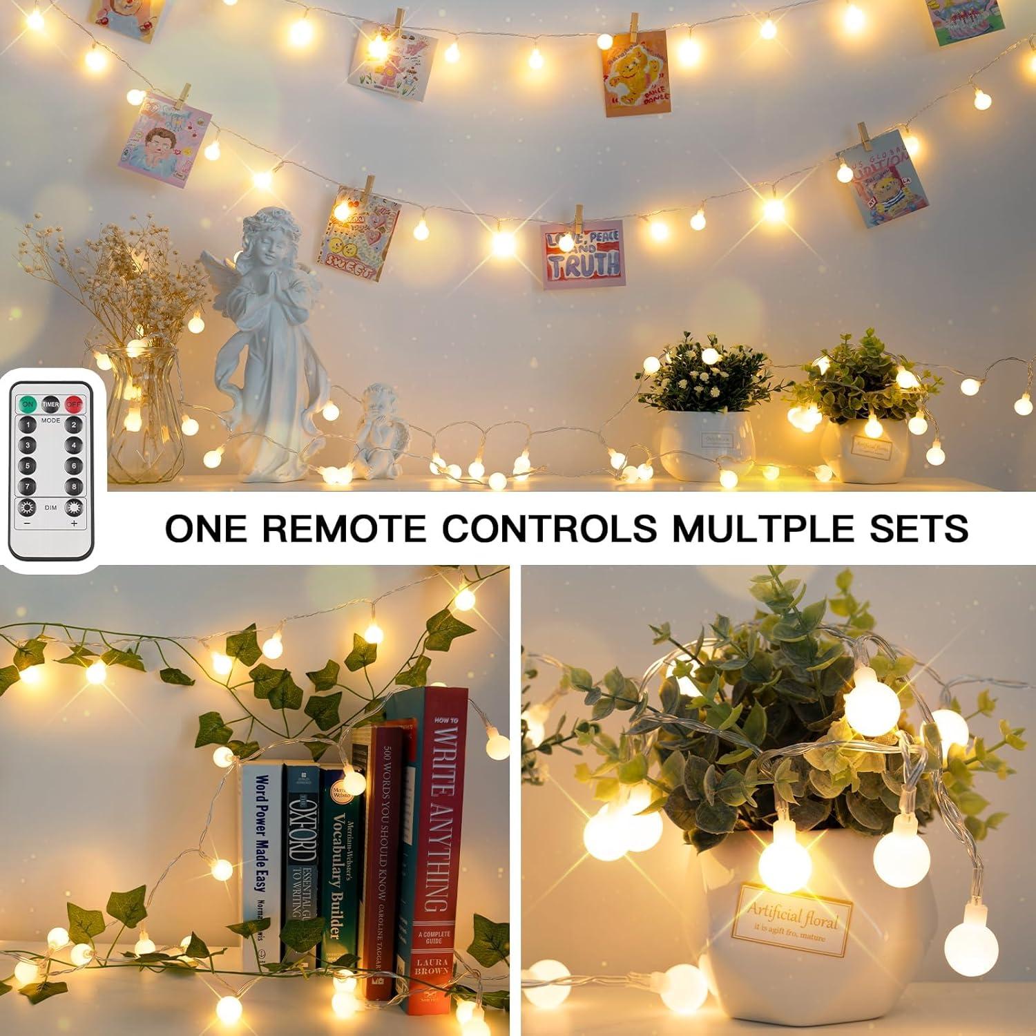 Luces de Cuerda Suddus 50 LED USB Blanco Cálido Decorativas