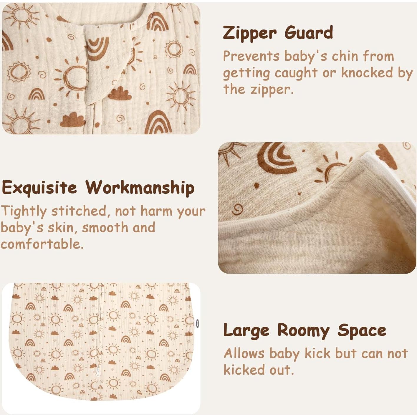 Saco de Sueño MEXXI 3-6 Meses 1.0 TOG Algodón Muslín