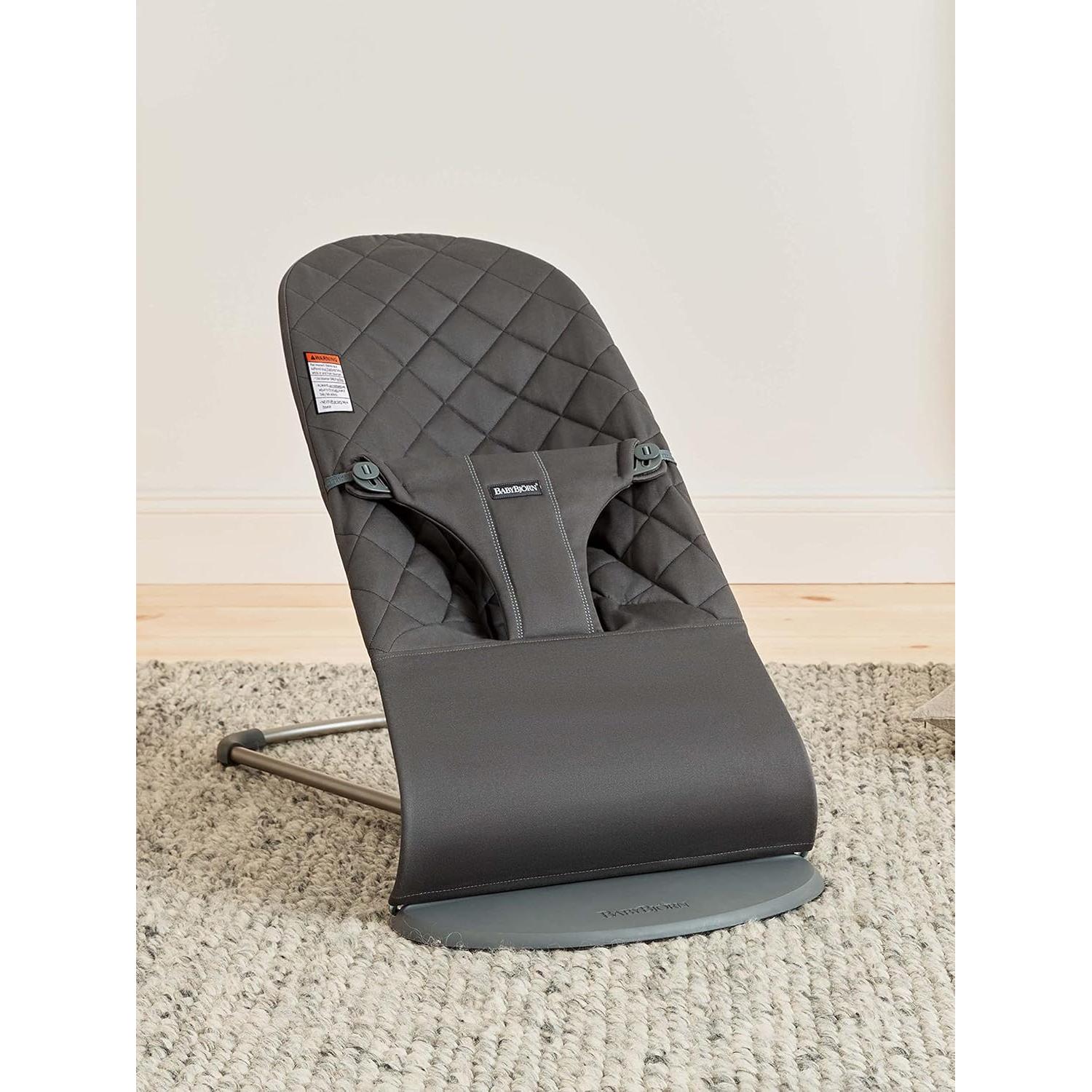 Bouncer Bliss BabyBjörn Algodón Antracita 3.6-13.2 kg 4 posiciones